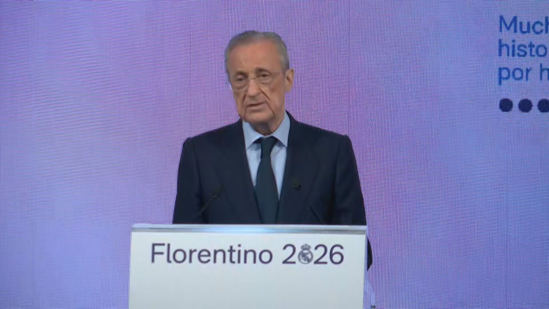Florentino Pérez, durante su acto de campaña.