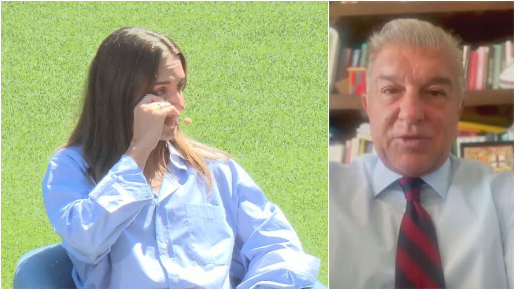 Joan Laporta le abre las puertas de la directiva del FC Barcelona a una emocionada Alexia Putellas