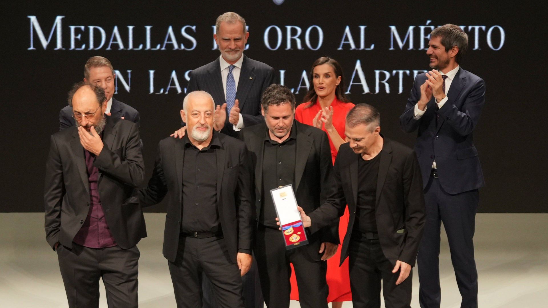 Los reyes Felipe y Letizia durante la entrega de la Medalla de Oro al Mérito de las Bellas Artes este 27 de mayo