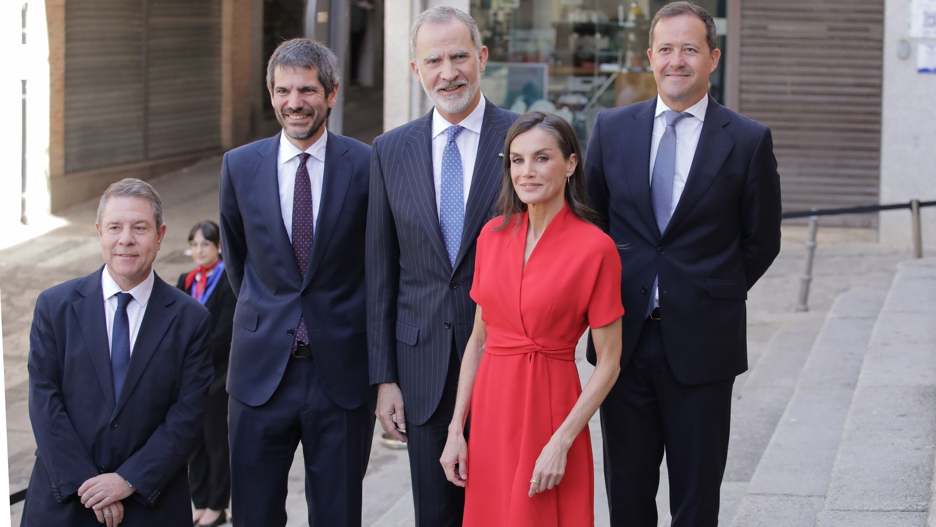 Los reyes Felipe y Letizia, Emiliano García-Page, Ernest Urtasun y Carlos Velázquez Romo este 27 de mayo