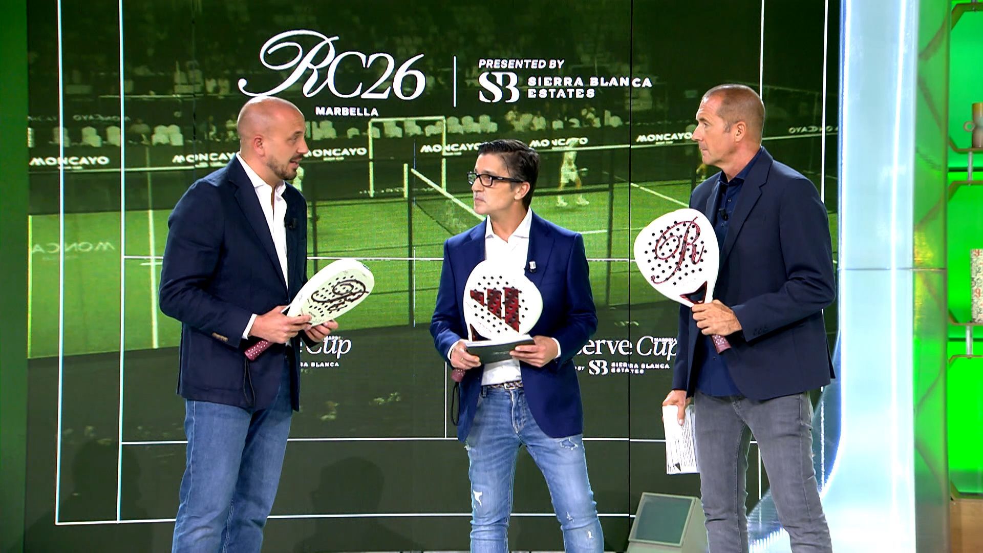 Víctor Ruiz, director general de la Reserve Cup, Antonio Fafian y Manu Carreño
