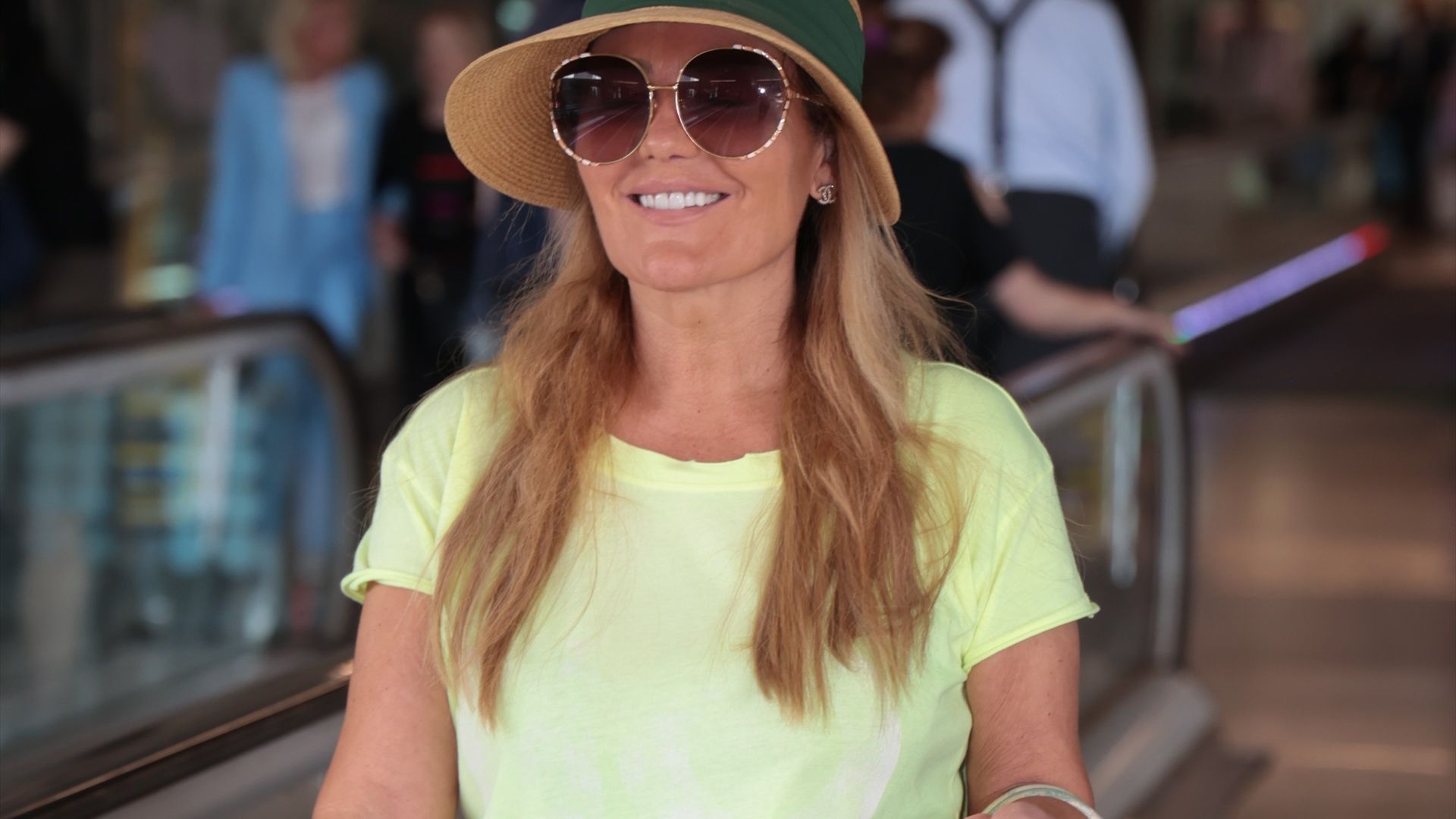 Amaia Montero, a su llegada al aeropuerto Adolfo Suárez- Madrid Barajas