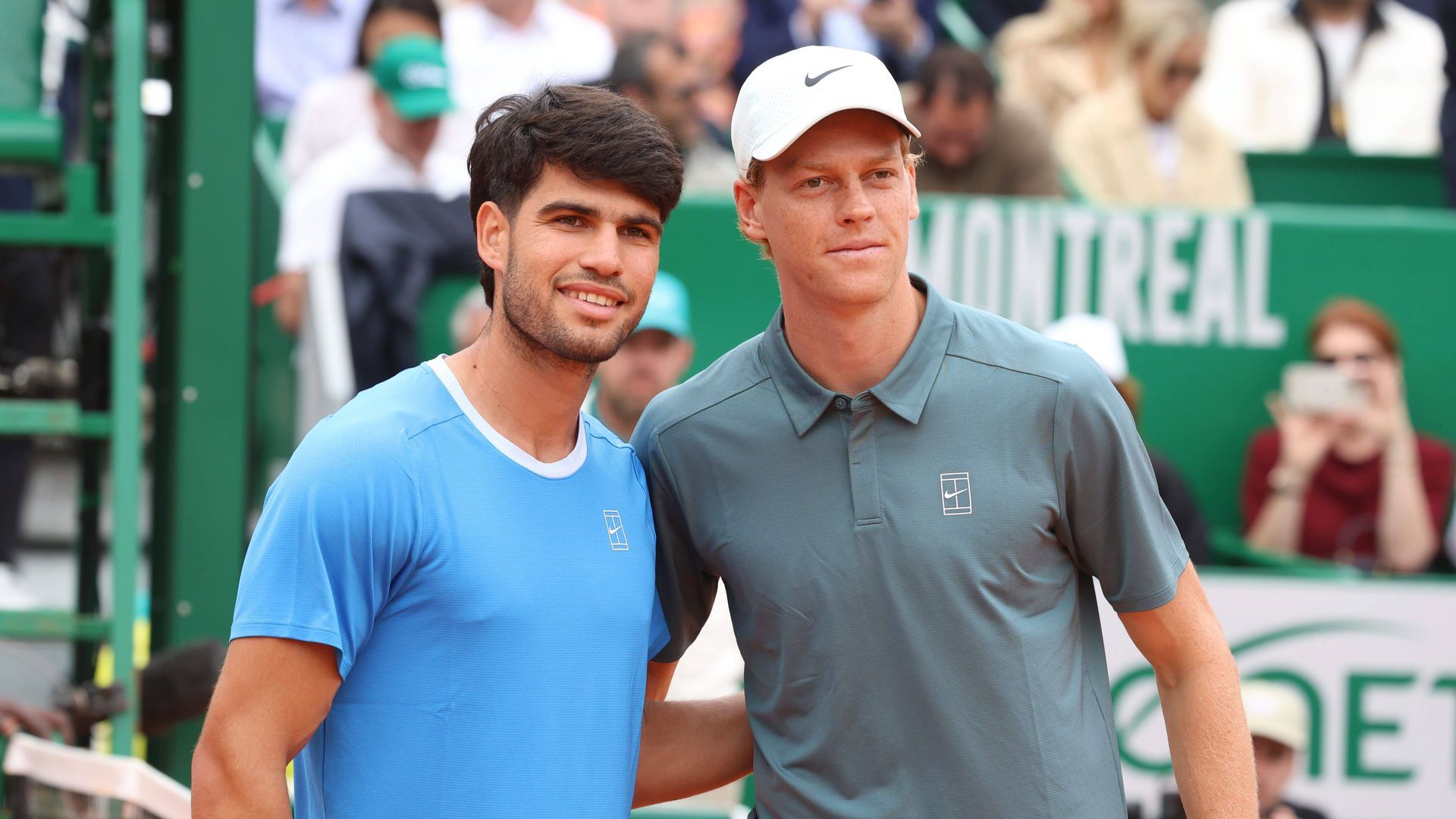 Carlos Alcaraz y Jannik Sinner, antes de la final de Montecarlo Carlos Alcaraz y Jannik Sinner, antes de la final de Montecarlo