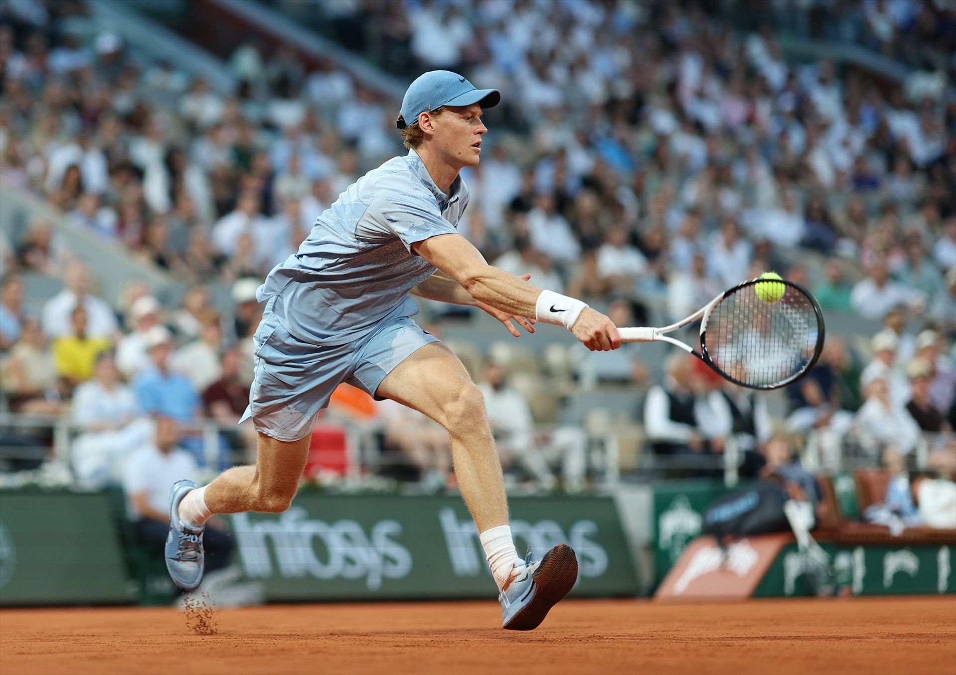 Jannik Sinner durante el Roland Garros de esta temporada