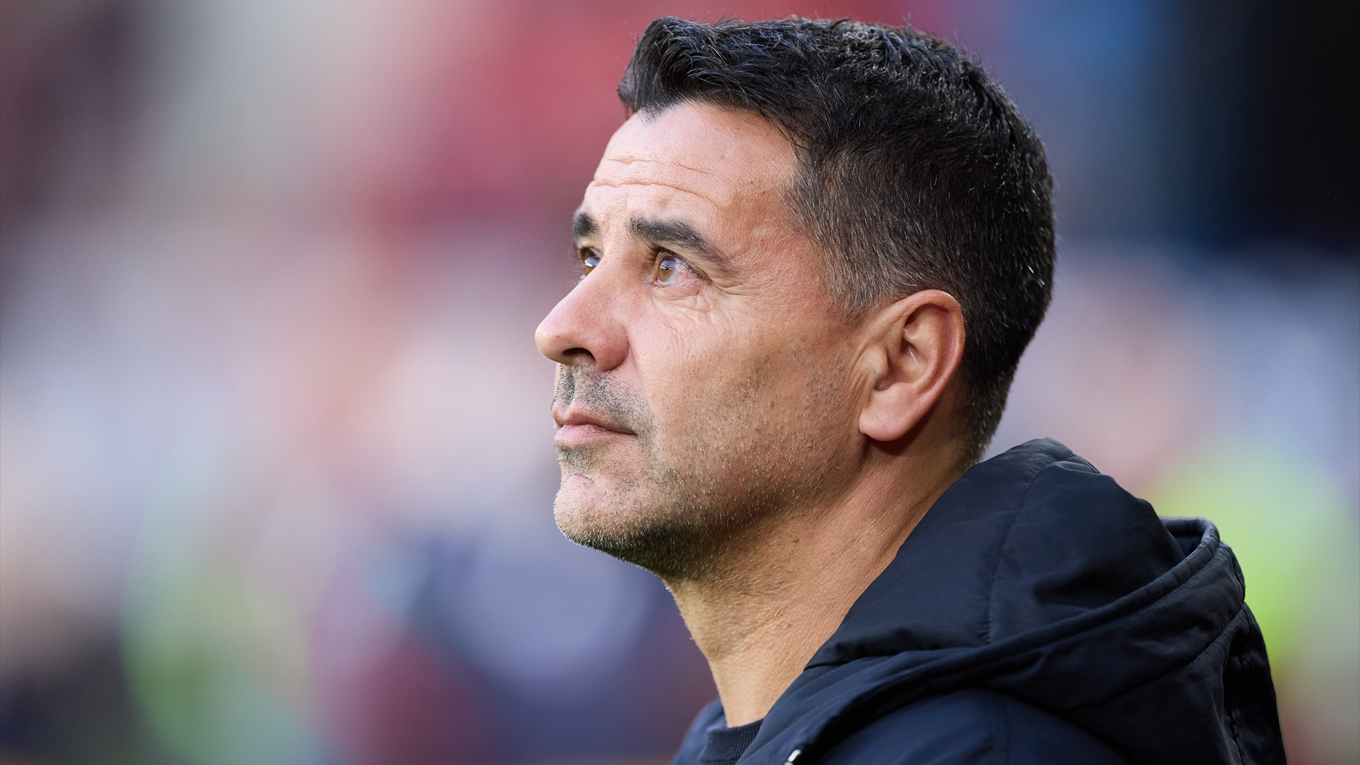 Míchel Sánchez, en un partido del Girona