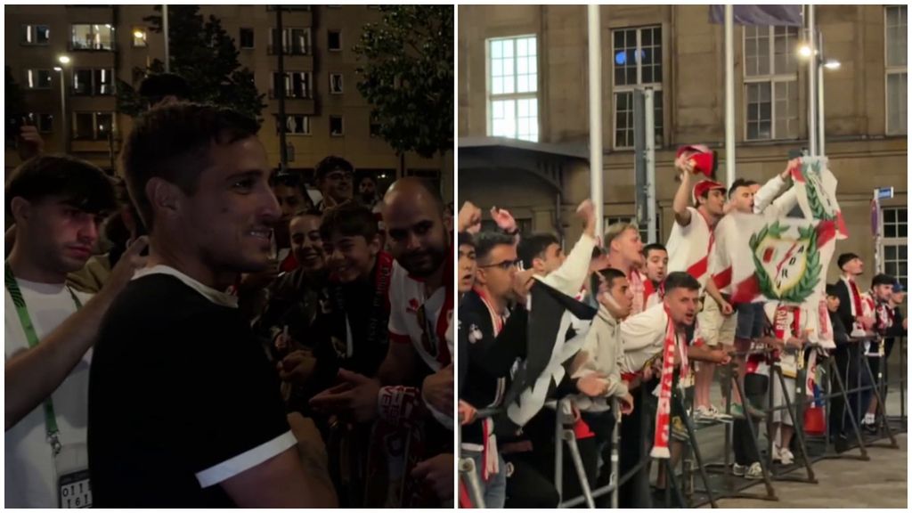 La comunión del Rayo Vallecano y su afición pese a la derrota: cánticos en el hotel y homenaje a Óscar Trejo