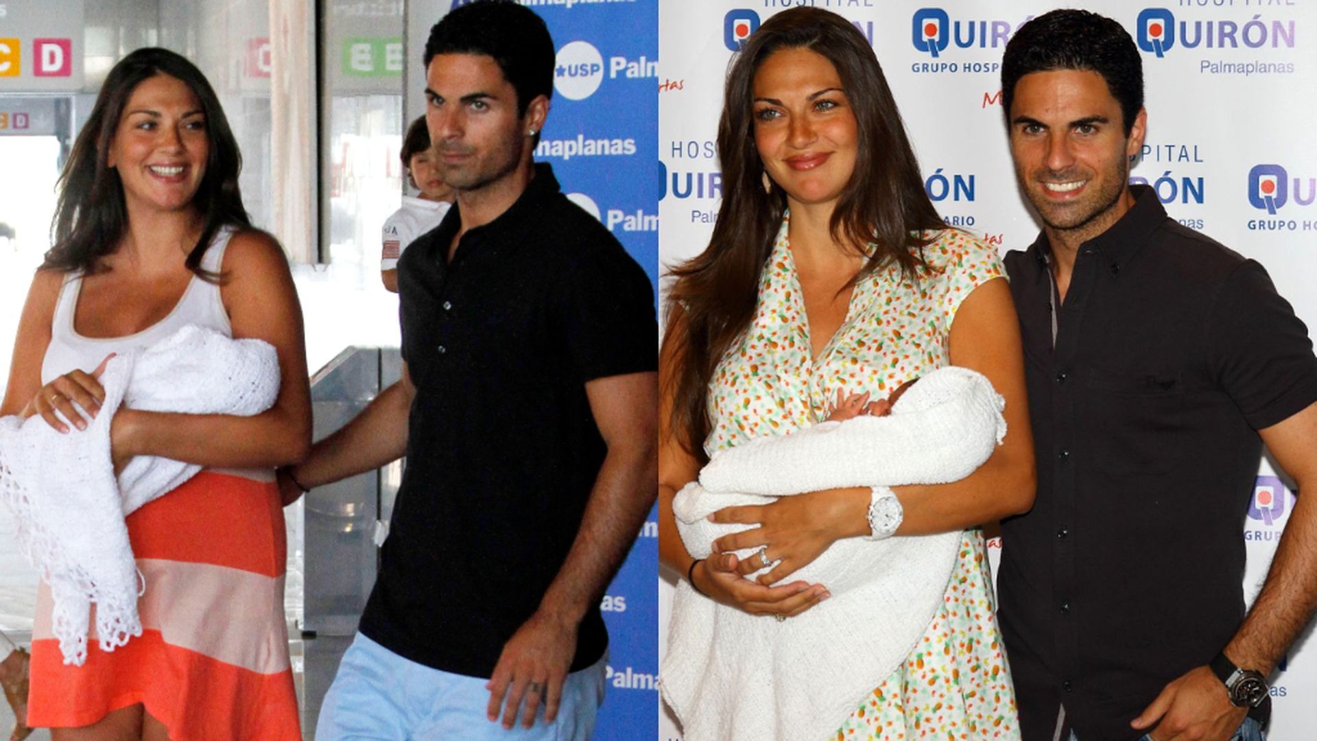 Así presentaron Mikel Arteta y Lorena Bernal a sus hijos Daniel (izquierda, en 2012) y Oliver (derecha, en 2015)