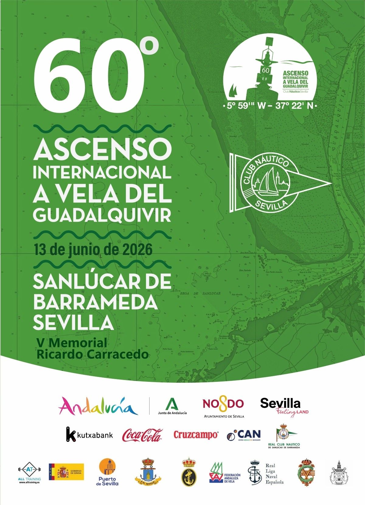 El cartel del Ascenso Internacional a vela del río Guadalquivir