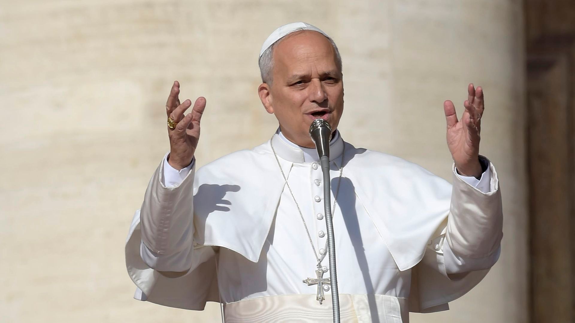 El papa León XIV durante un acto El papa León XIV durante un acto