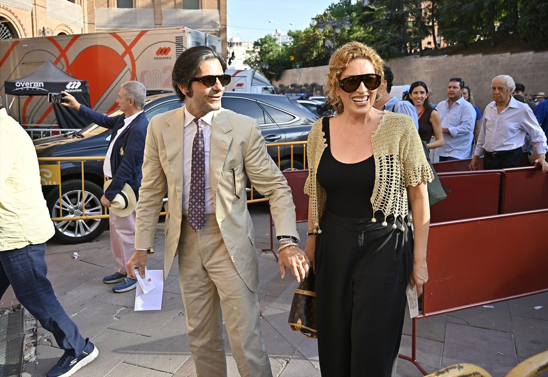 Javier Conde y Estrella Morente, en la Corrida de la Prensa de la Feria de San Isidro