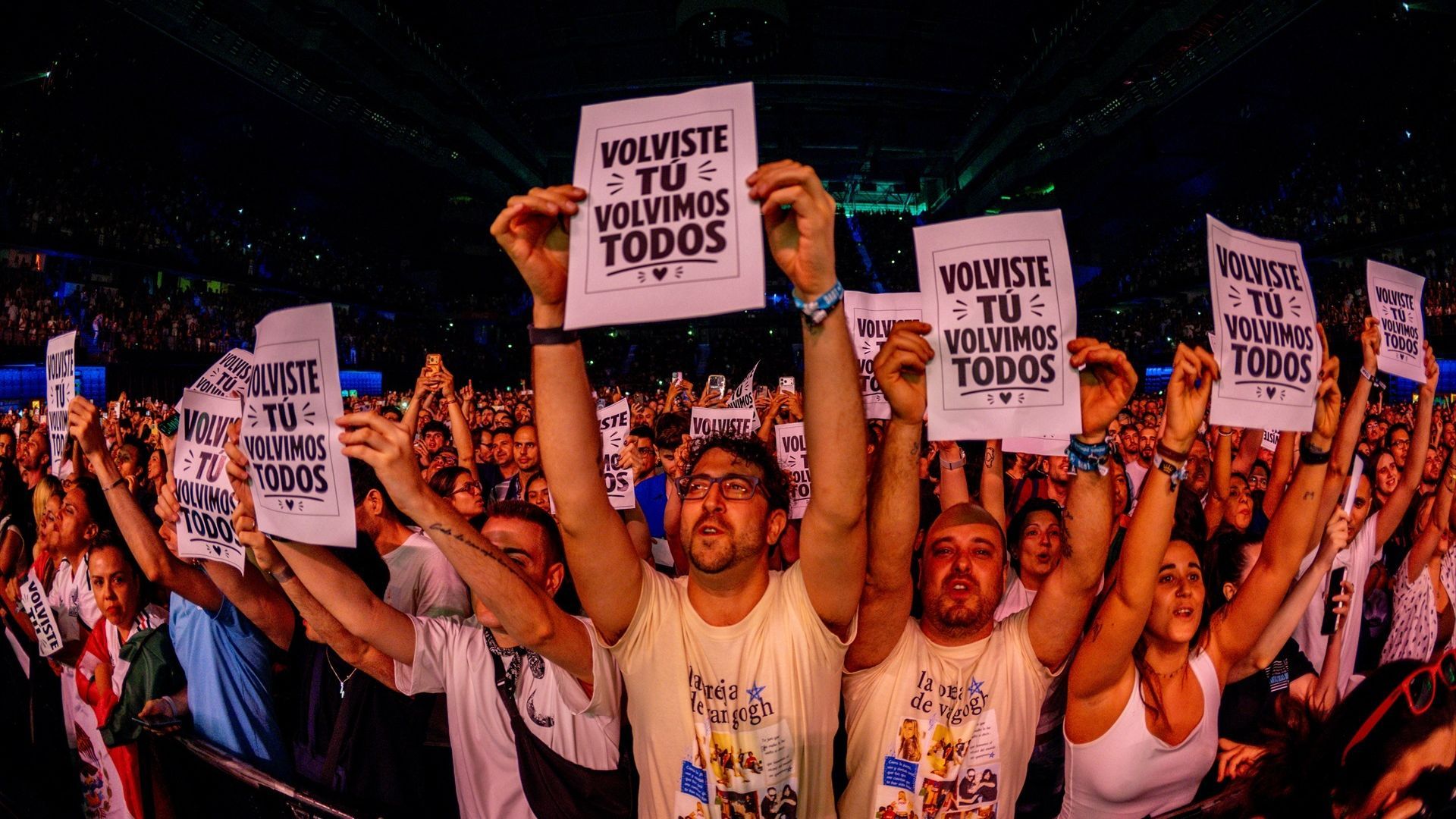 Quince mil personas vivieron intensamente el primer concierto de La Oreja de Van Gogh en Madrid