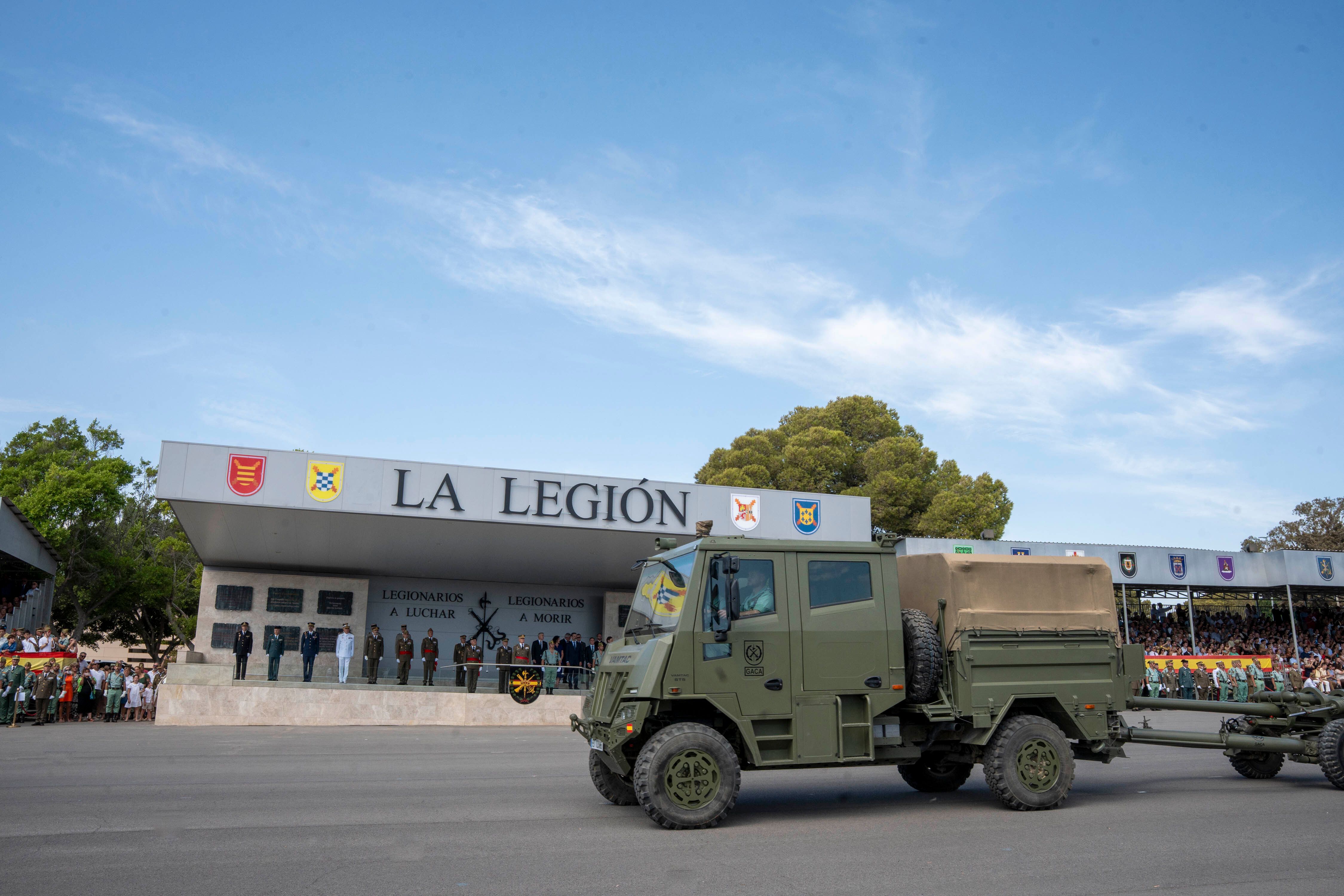 Acto con legionarios celebrado en la base militar de Viátor en Almería