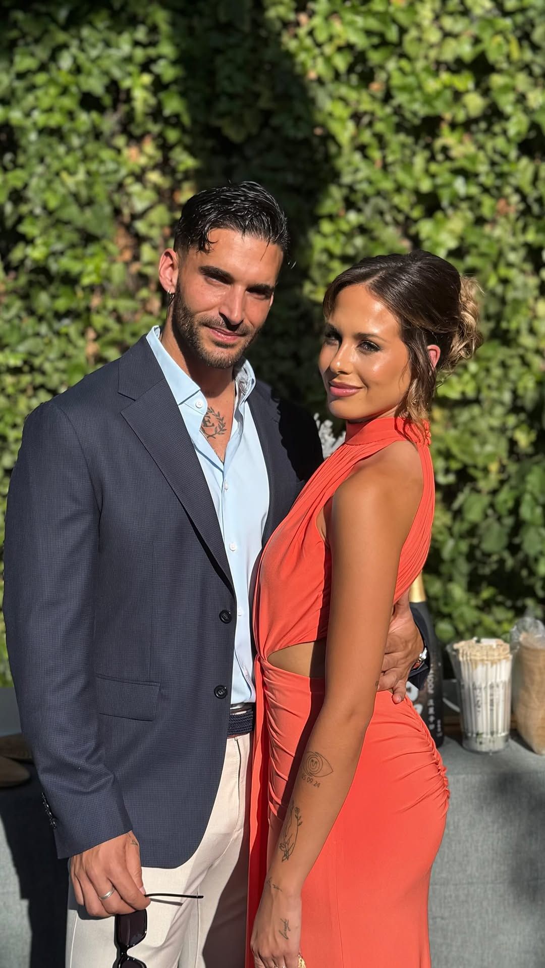 Eddy Insua y Violeta Crespo, en la boda de Fani Carbajo y Fran Benito