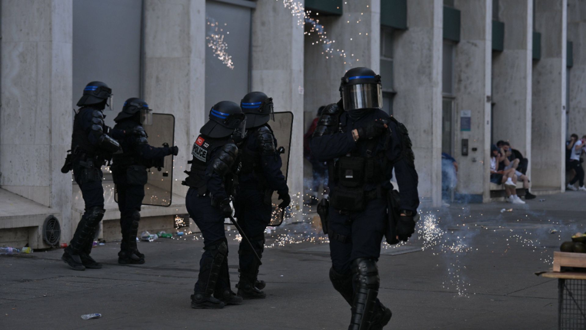 La policía francesa, en París
