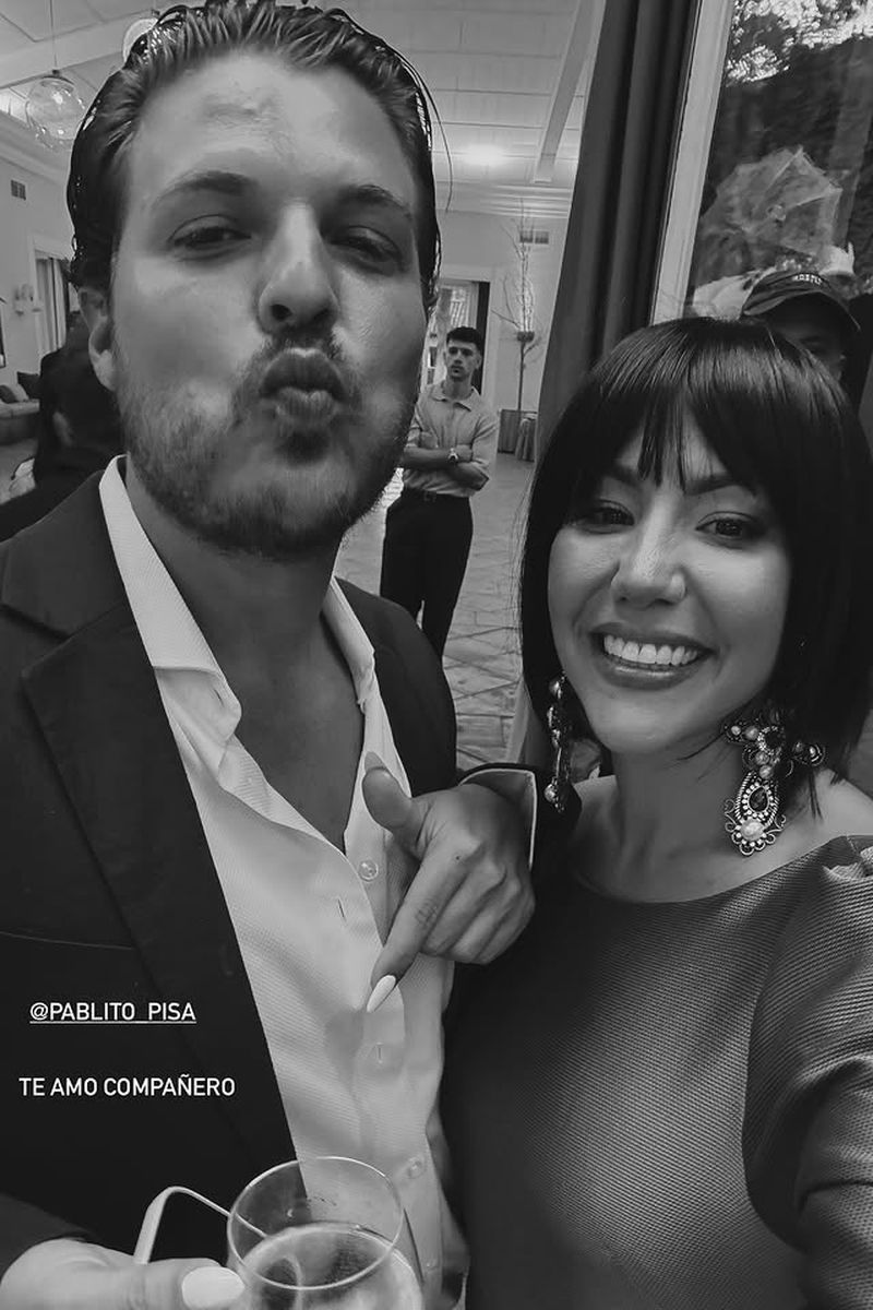 Pablo Pisa y Patricia Steisy, en la boda de Fani Carbajo y Fran Benito