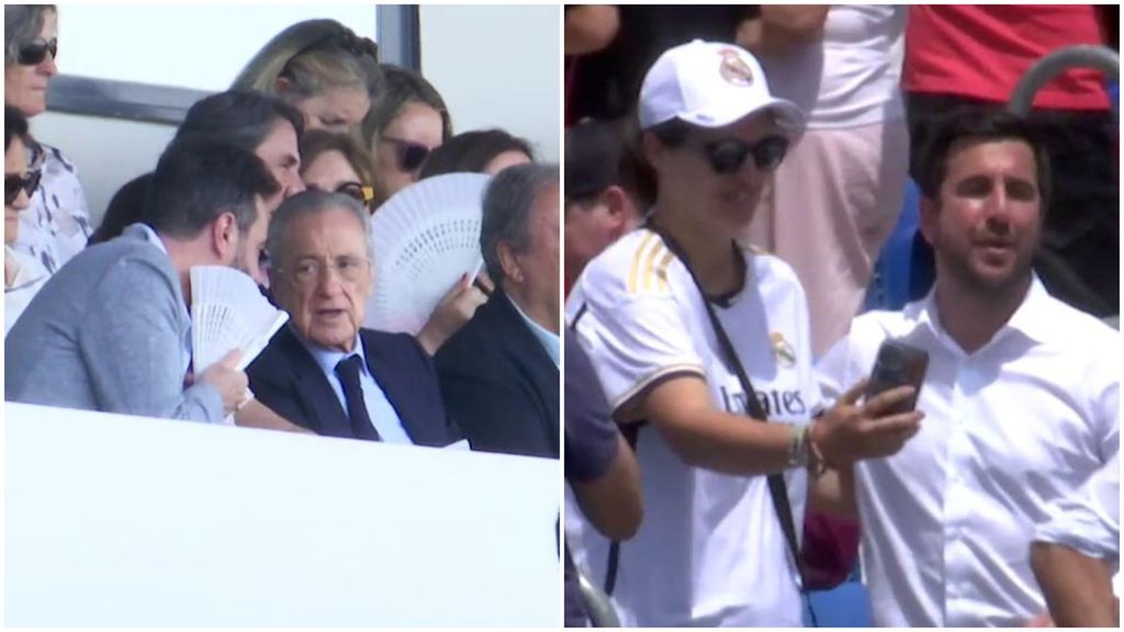 Florentino y Riquelme comparten escenario en Valdebebas sin cruzarse palabra