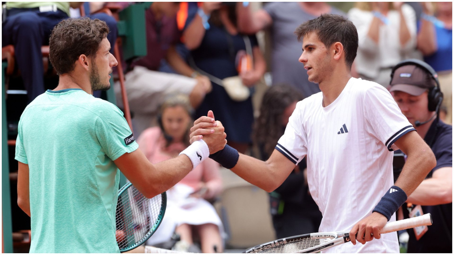 Pablo Carreño y Rafa Jódar, en los octavos de final del Roland Garros