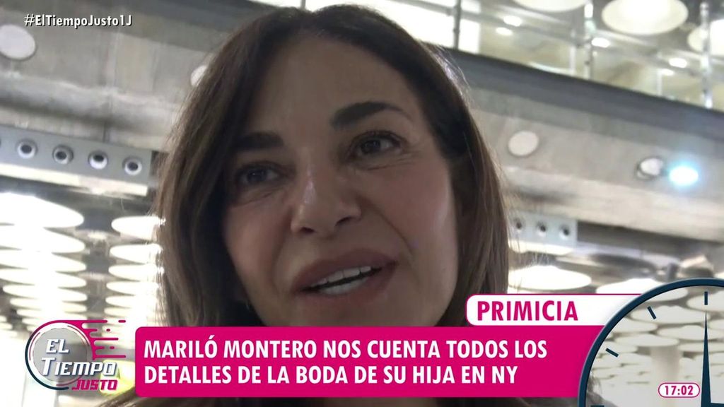 Mariló Montero cuenta cómo vivió la boda de su hija, Rocío Crusset, en Nueva York: "Me emocioné más en el ensayo que el día de autos"