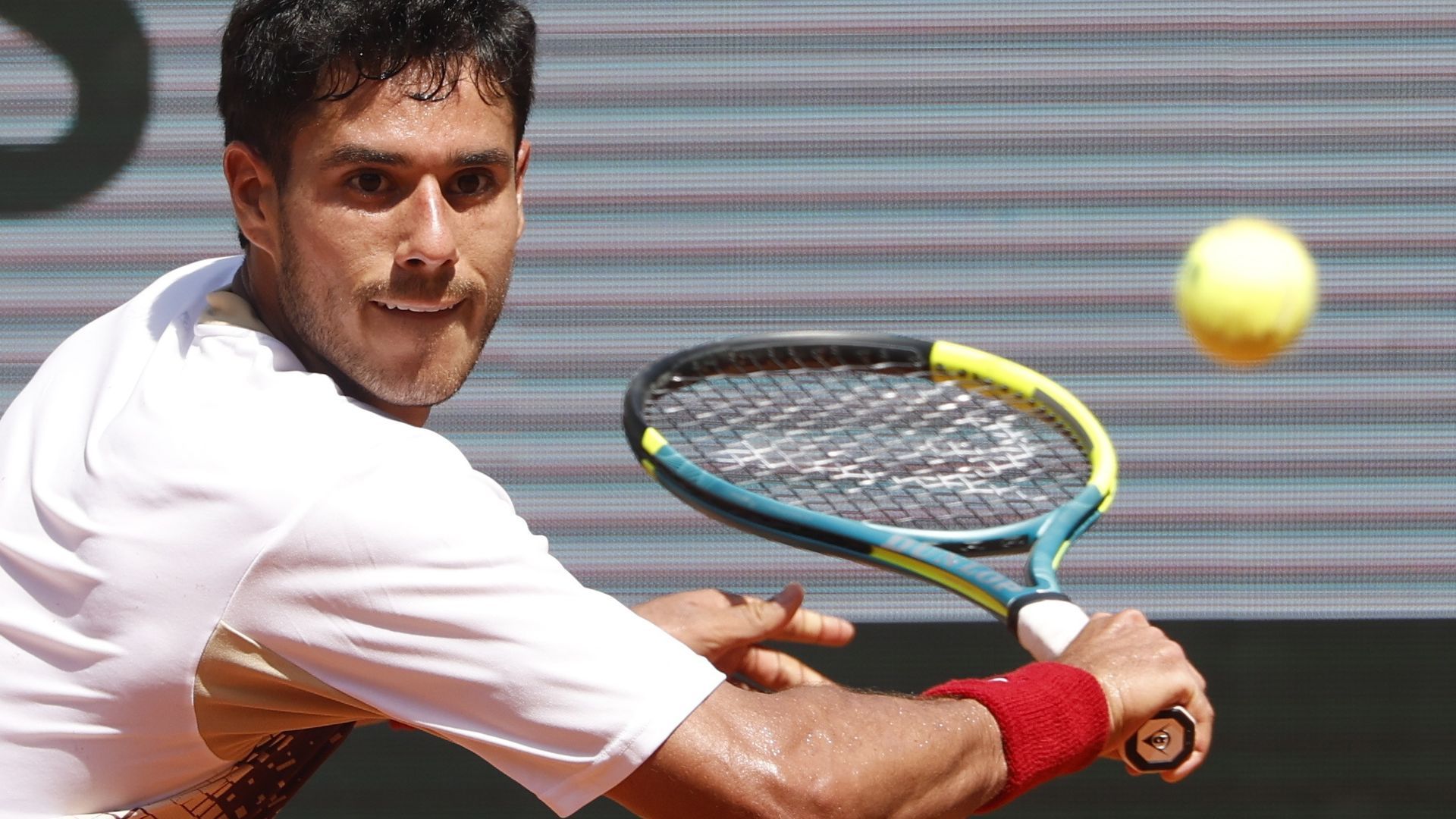 Daniel Vallejo, en Roland Garros.