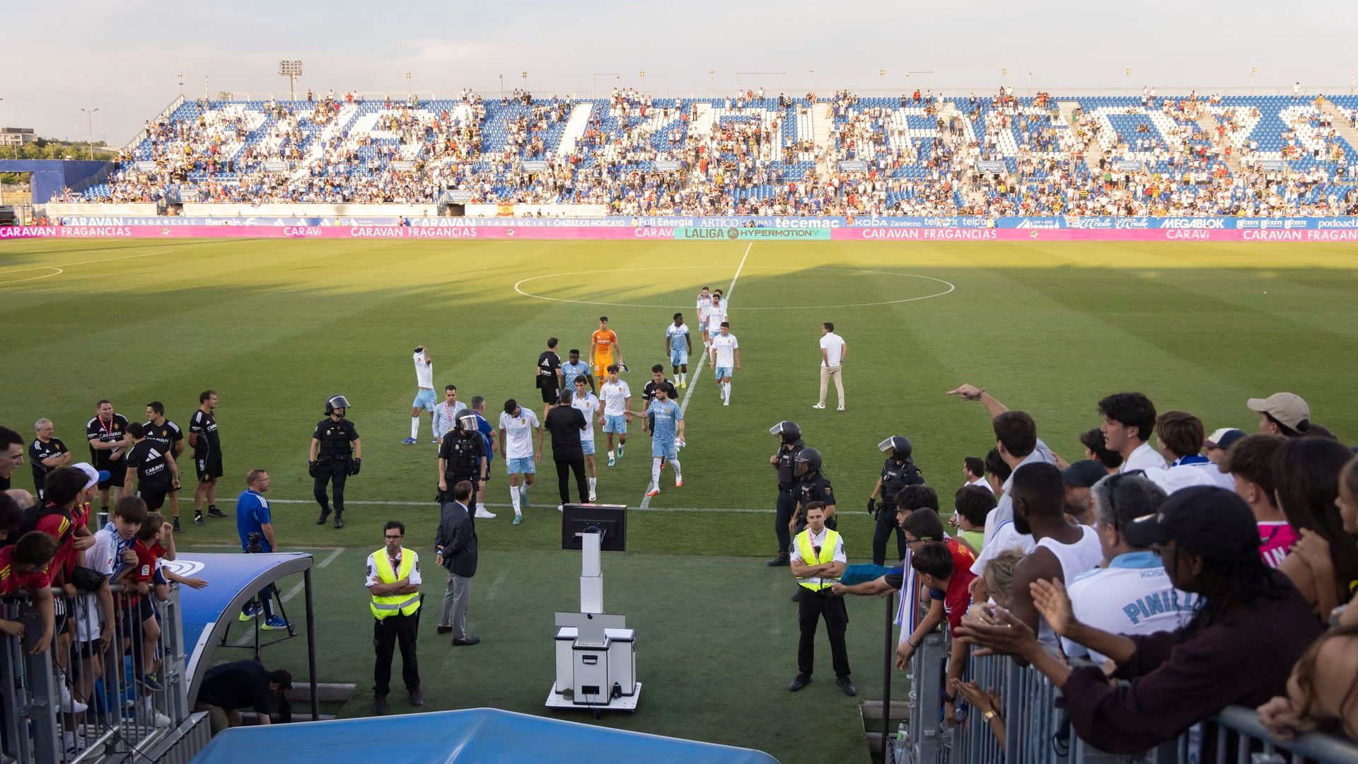 La plantilla, al término del Real Zaragoza - Málaga