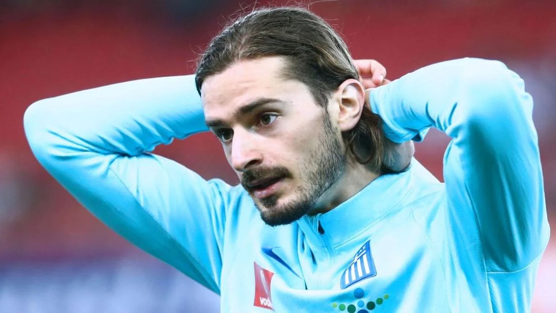 Marios Ikonomou, con la selección griega de fútbol Marios Ikonomou, con la selección griega de fútbol