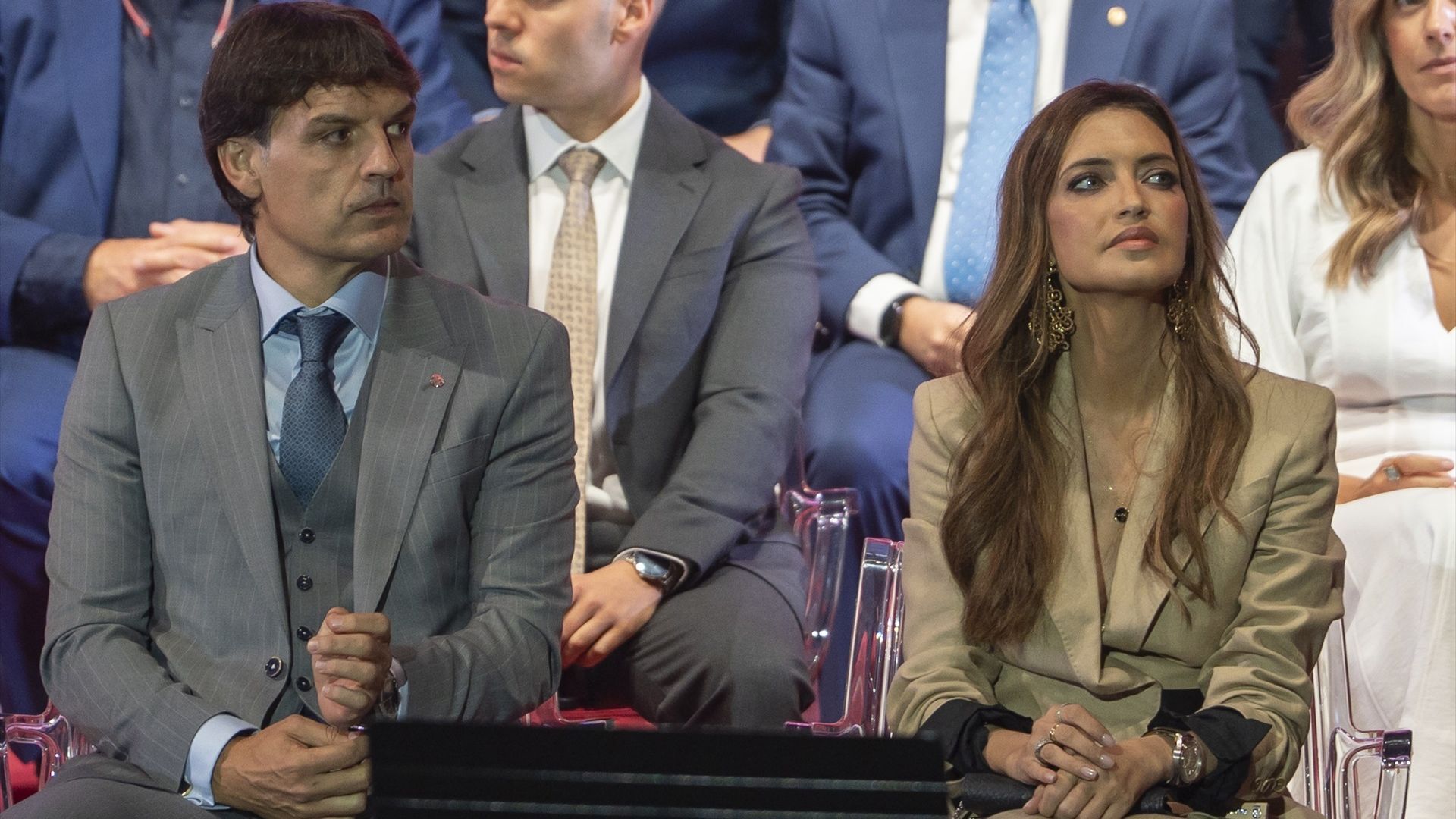 Sara Carbonero, junto a Fernando Morientes, en la entrega de las Medallas de Oro de Castilla-La Mancha