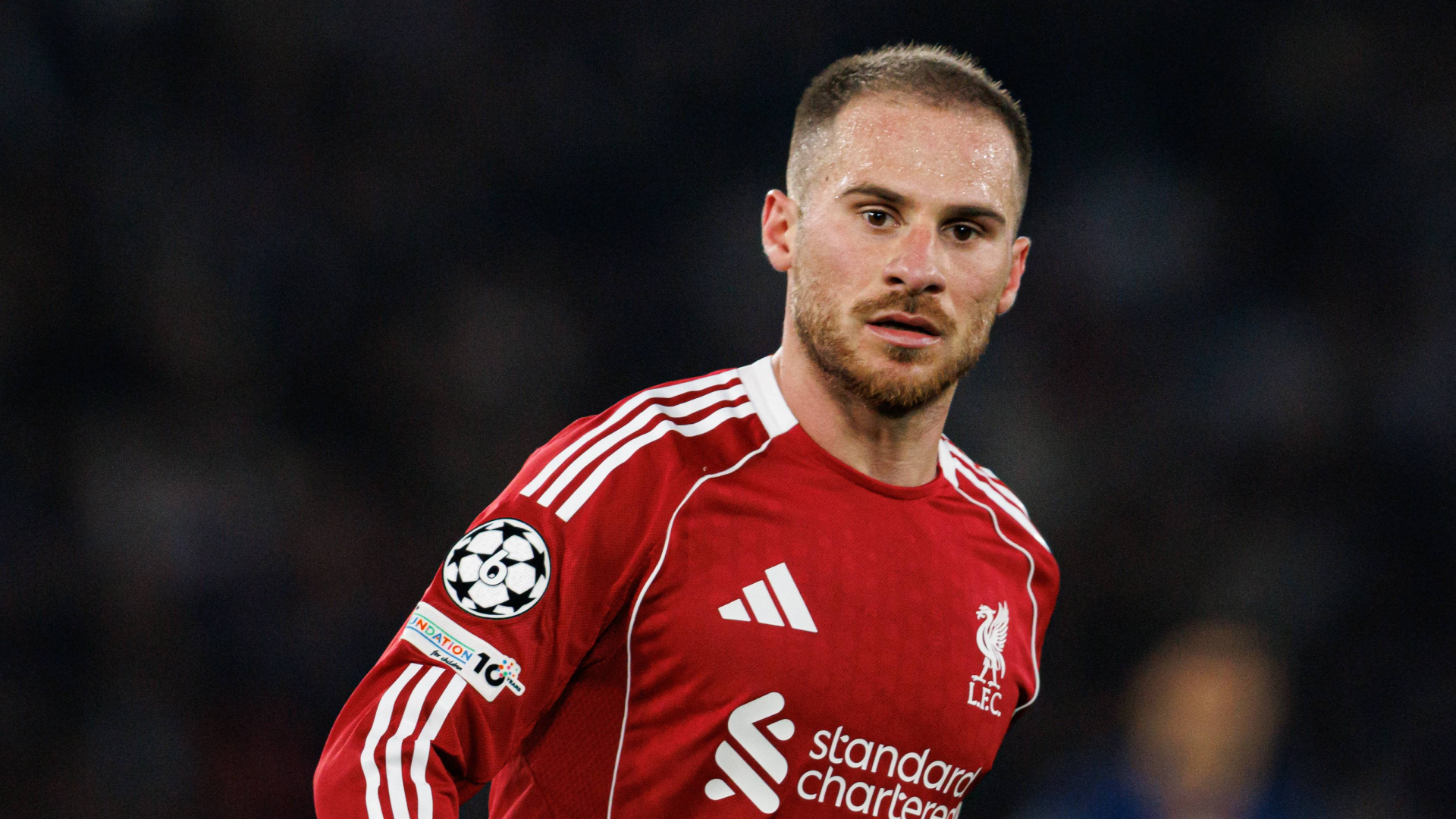 Alexis Mac Allister, en un partido del Liverpool