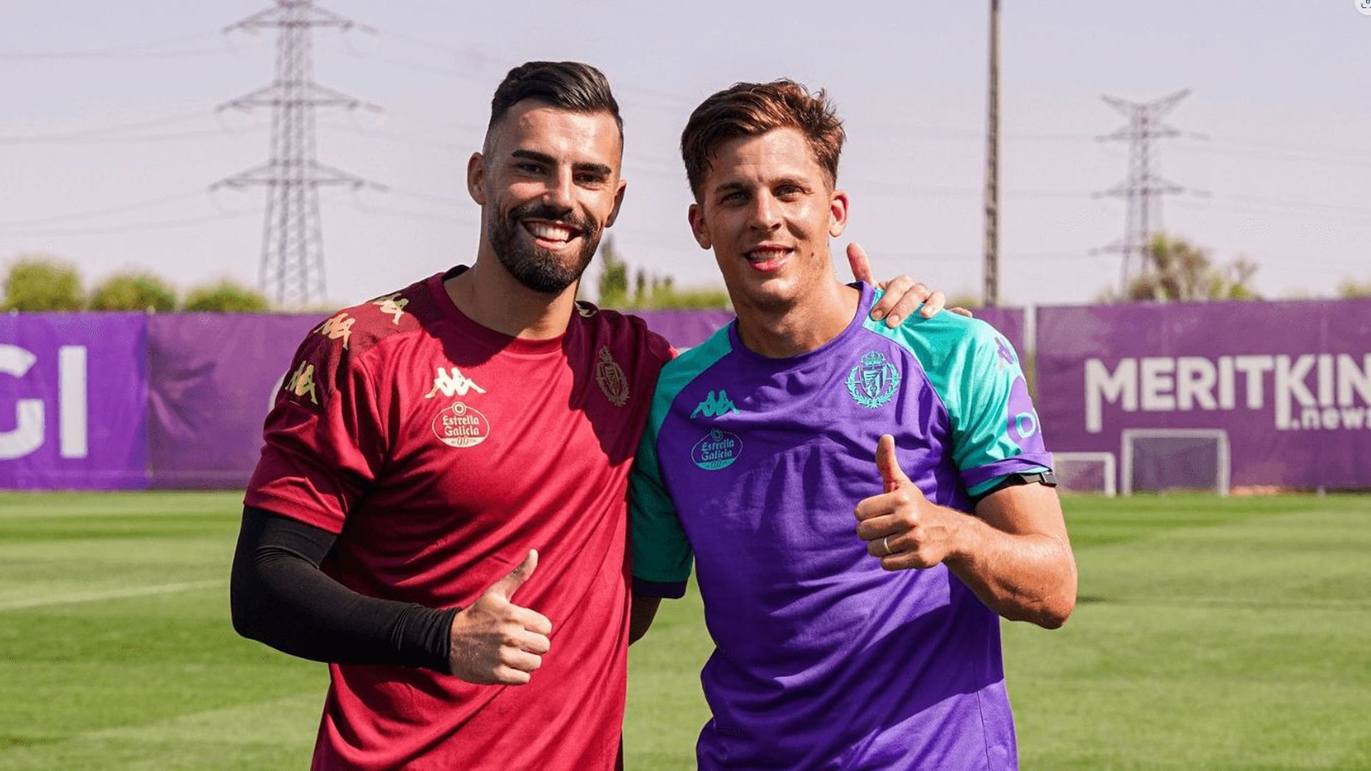 Guilherme Fernandes, en su primer entrenamiento con el Valladolid