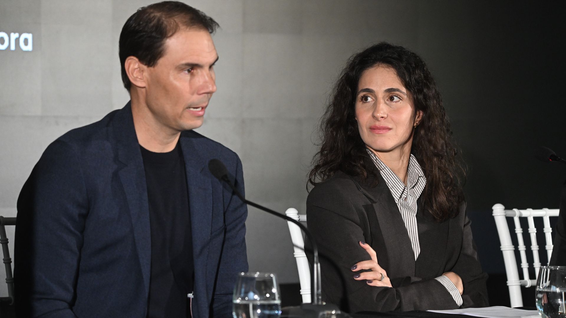 Rafa Nadal y Xisca Perelló durante la presentación de 'Spin&Swing' en el Real Club de Campo Villa de Madrid, a 10 de febrero de 2026, en Madrid (España). Se trata de