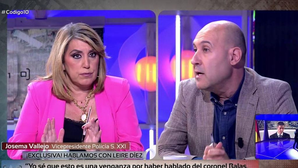 Susana Díaz frena al guardia civil Josema Vallejo tras referirse a las "cloacas del PSOE": "Da frío que lo diga alguien como tú"