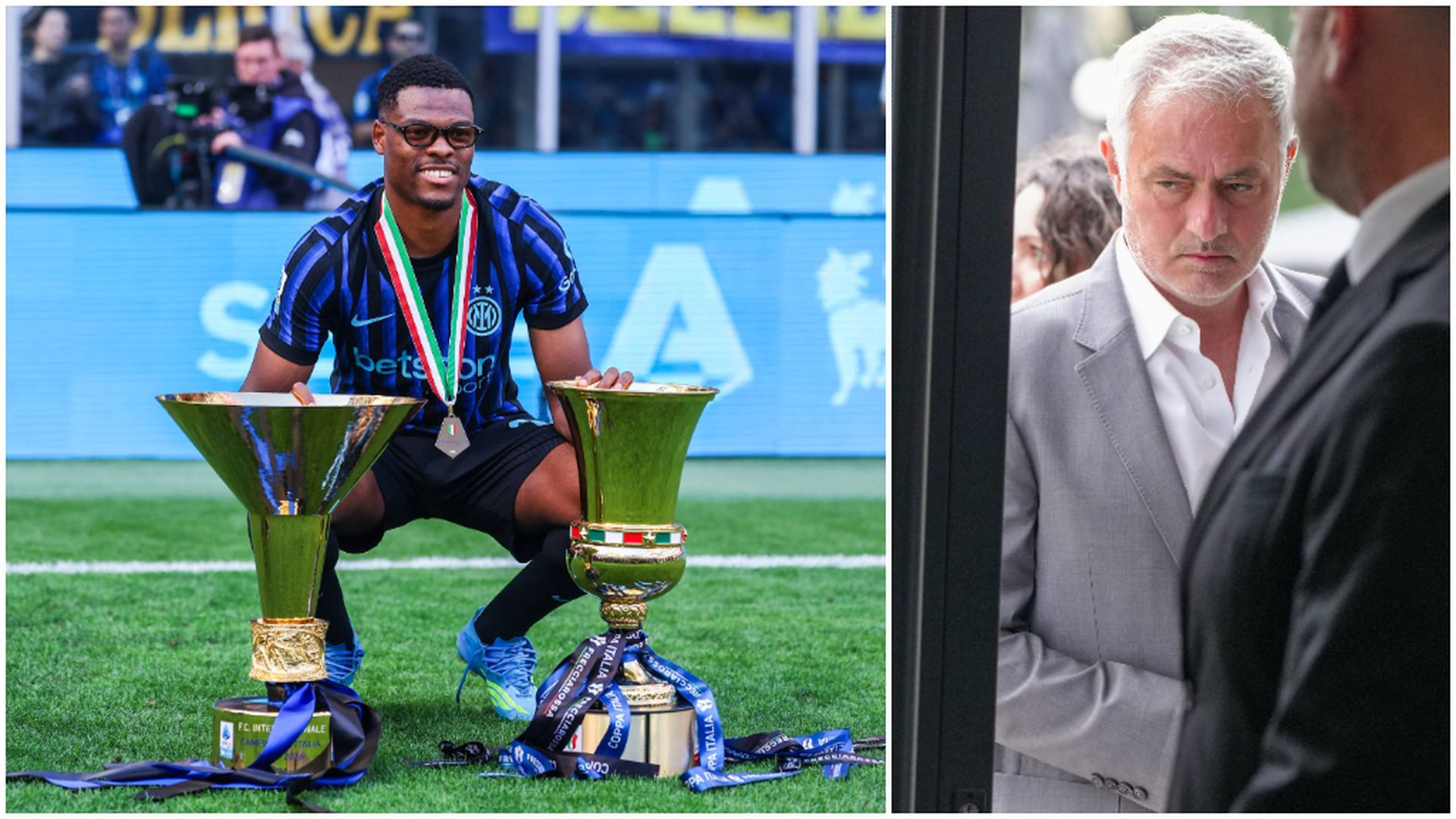 Dumfries y José Mourinho
