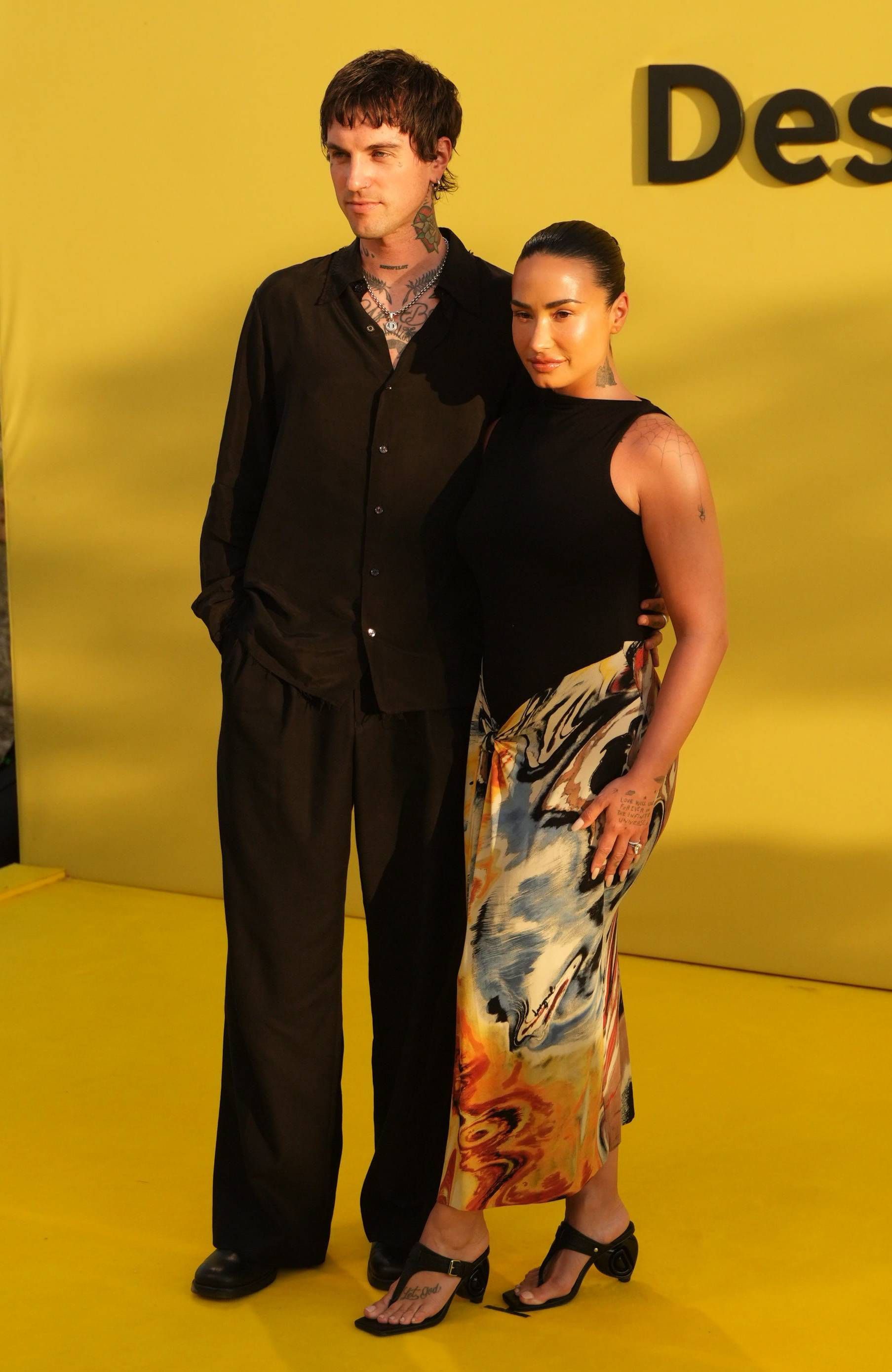 Jordan Lutes y Demi Lovato, en el 40 aniversario de Desigual en Ibiza