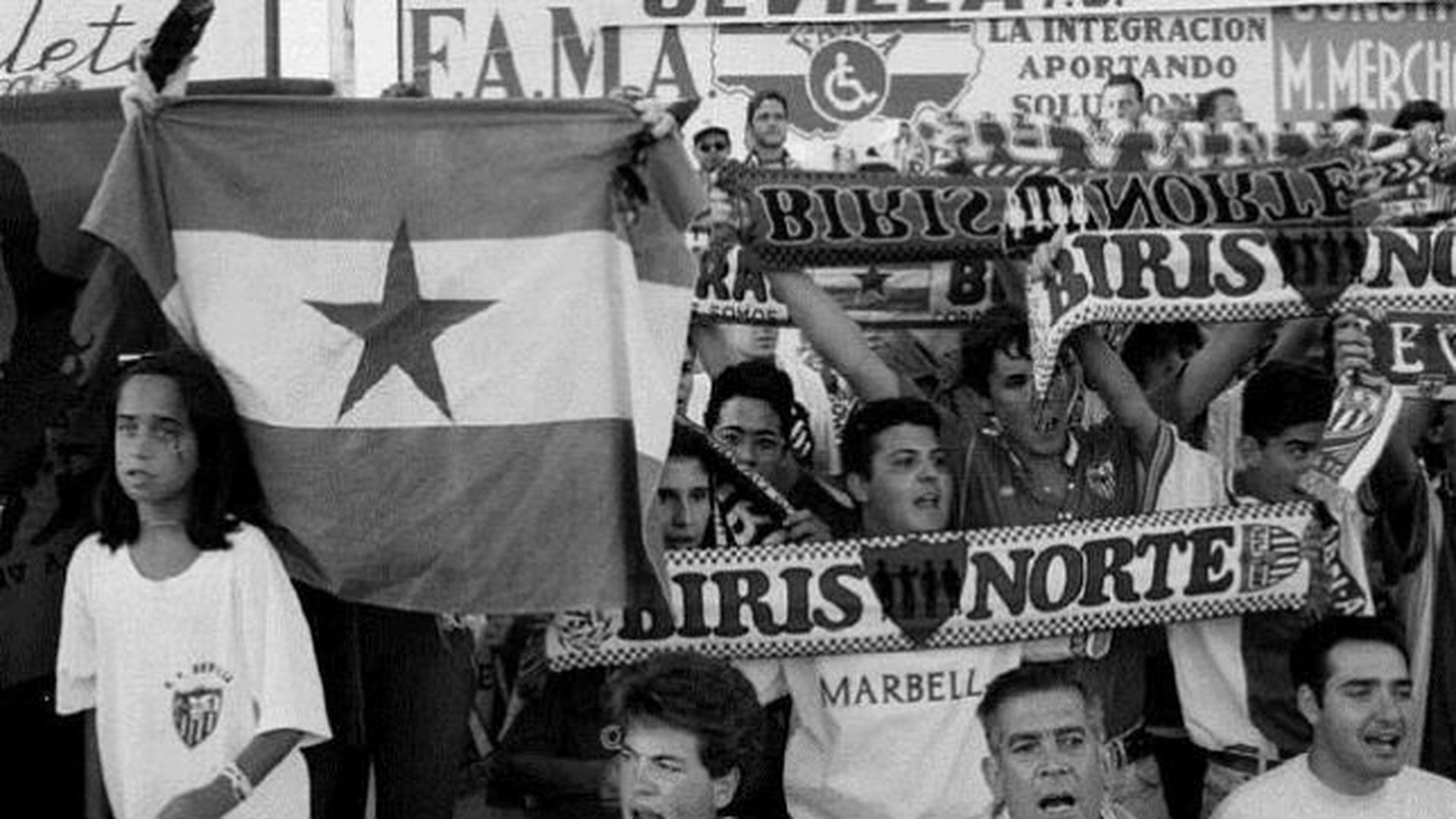 Manifestación del sevillismo en agosto de 1995