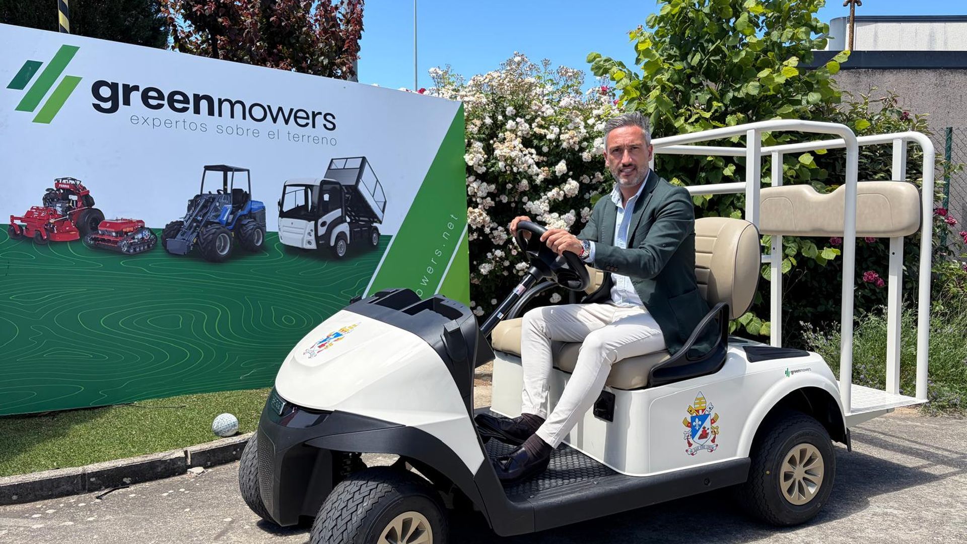 Vehículo creado por Green Mowers para el Papa Vehículo creado por Green Mowers para el Papa