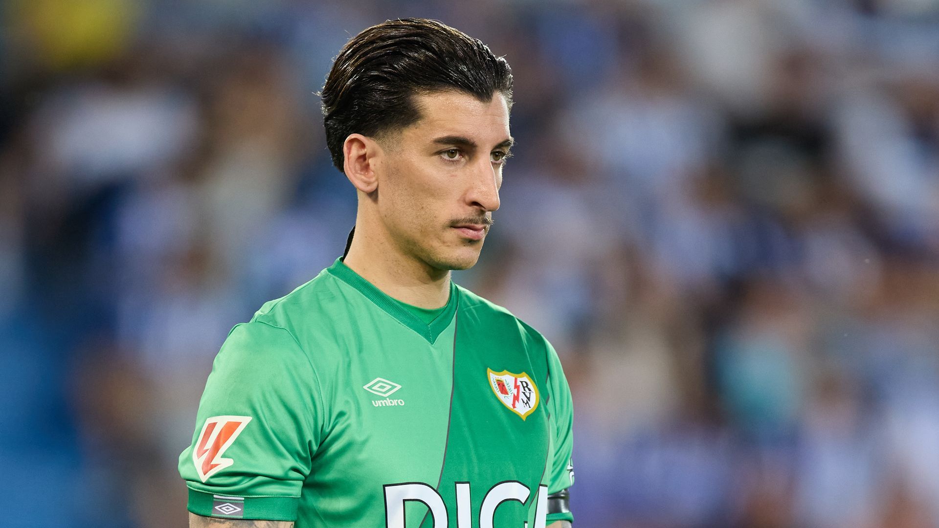 Dani Cárdenas en un partido con el Rayo Vallecano