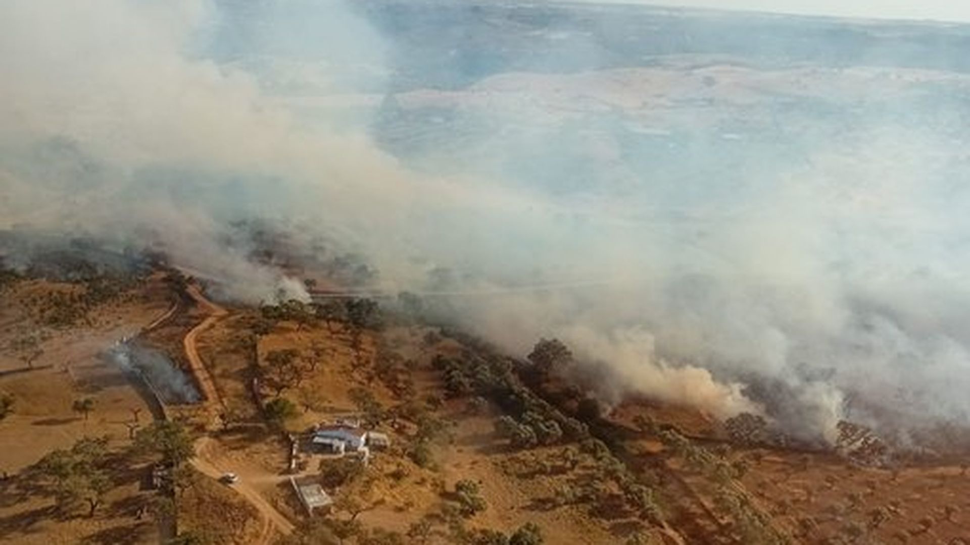Estabilizado el incendio forestal del paraje Carril del Cementerio en Alosno, Huelva Estabilizado el incendio forestal del paraje Carril del Cementerio en Alosno, Huelva