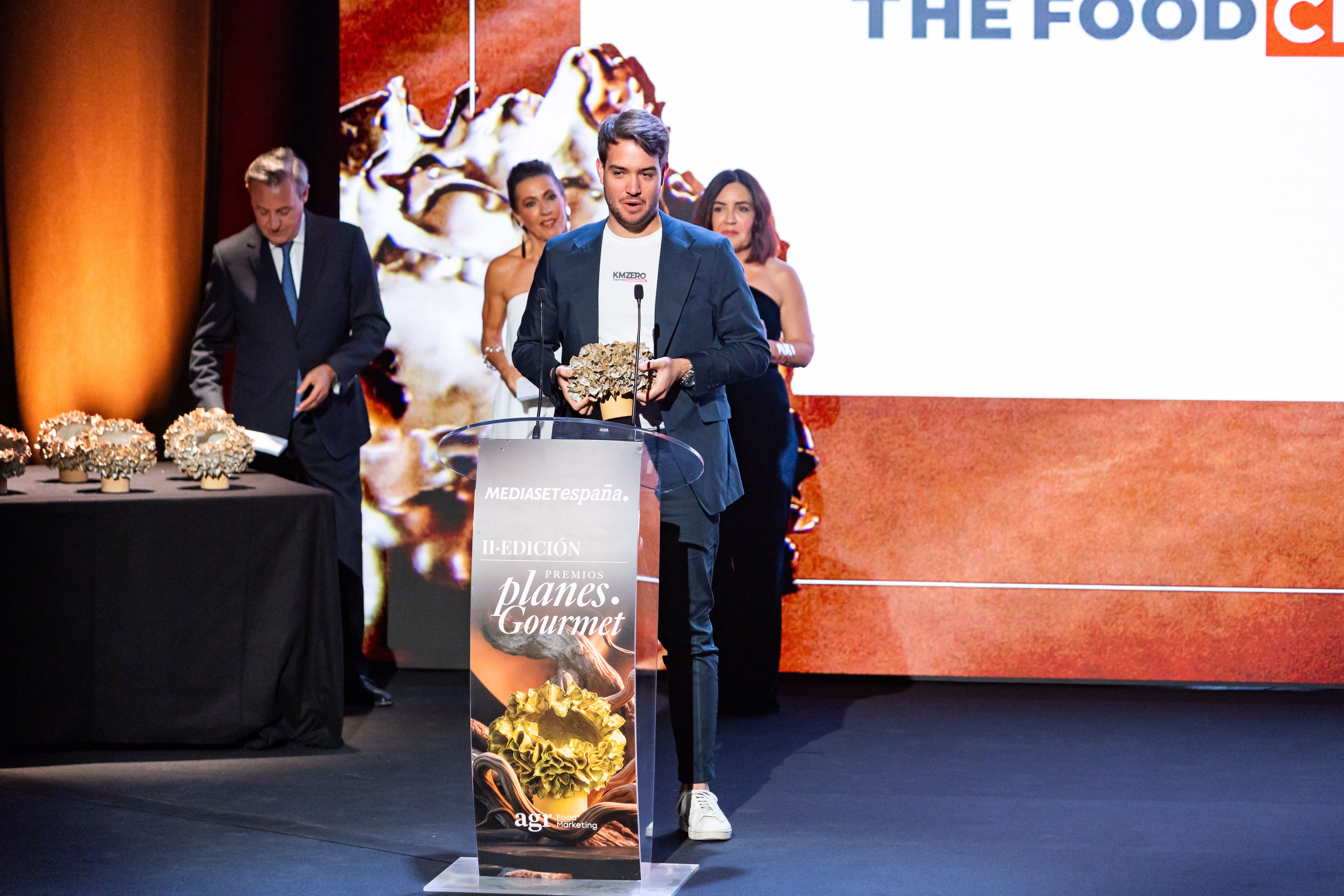 Juan Requena, director de Innovación de KMZERO, en los Premios Planes Gourmet
