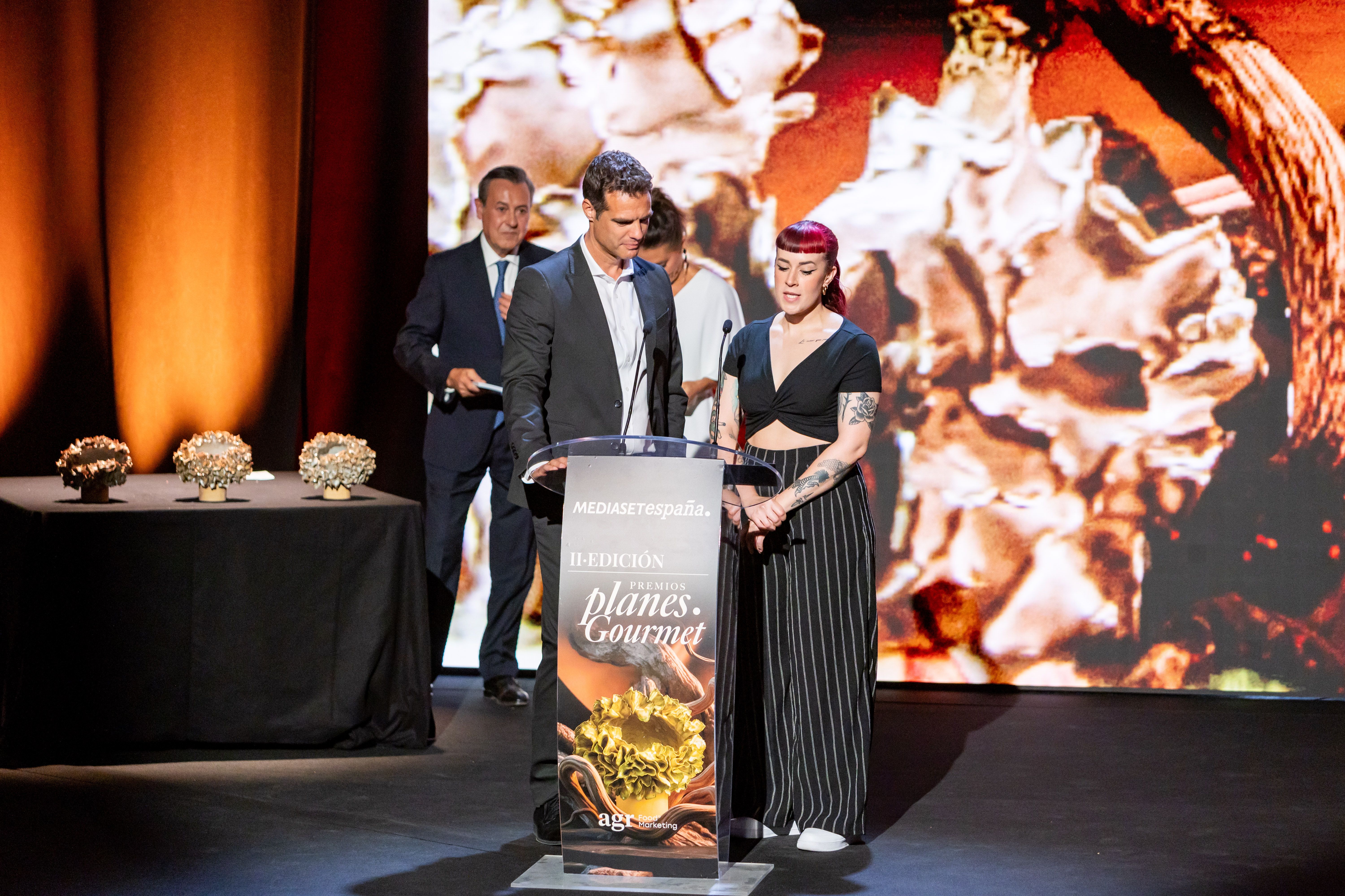 David Aleman y Sara Peral en los Premios Planes Gourmet