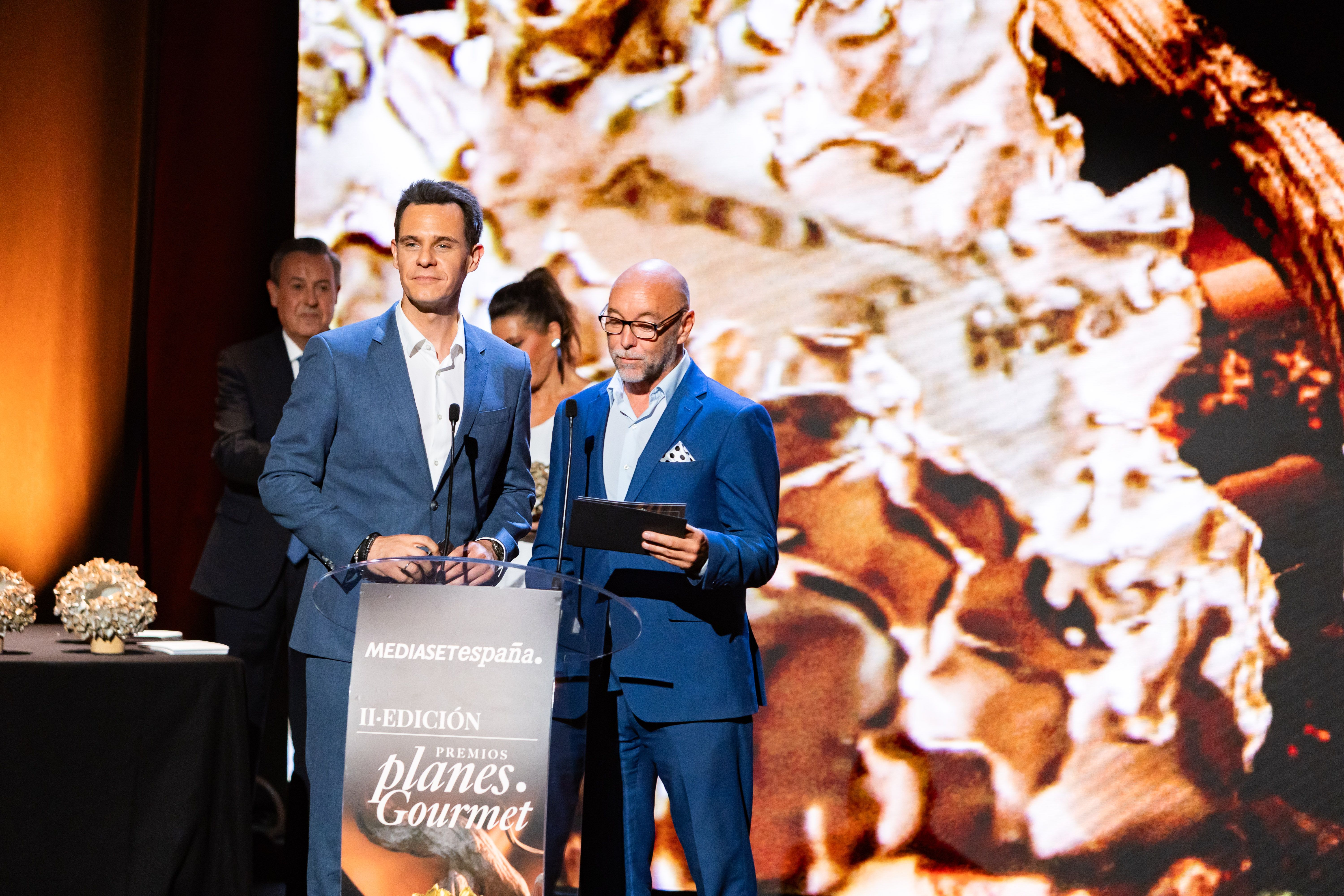 Christian Galvez y Armando Rey en los Premios Planes Gourmet