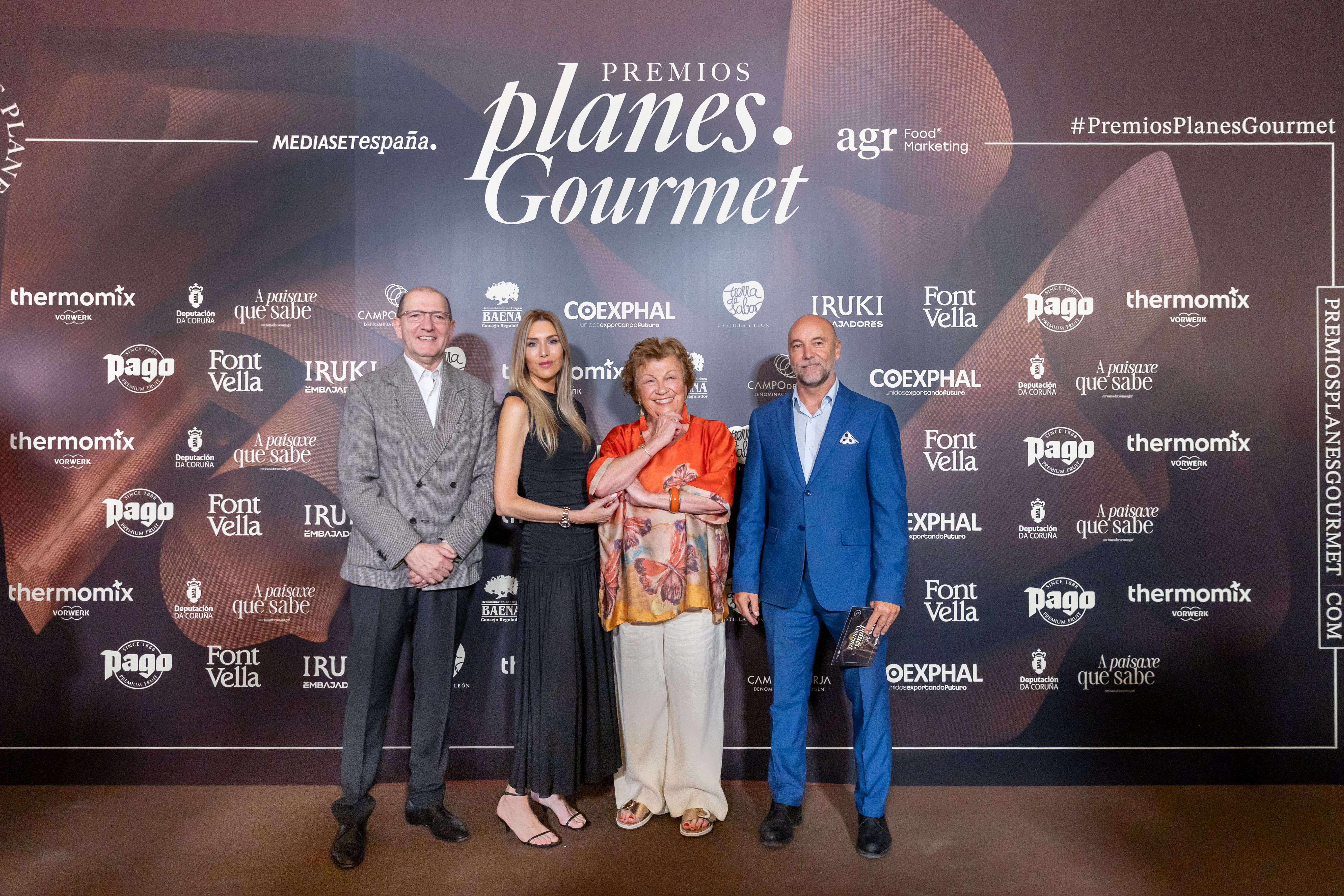 Manuel Villanueva, Amaranta Rodríguez, Paz Yvison y Armando Rey en los Premios Planes Gourmet