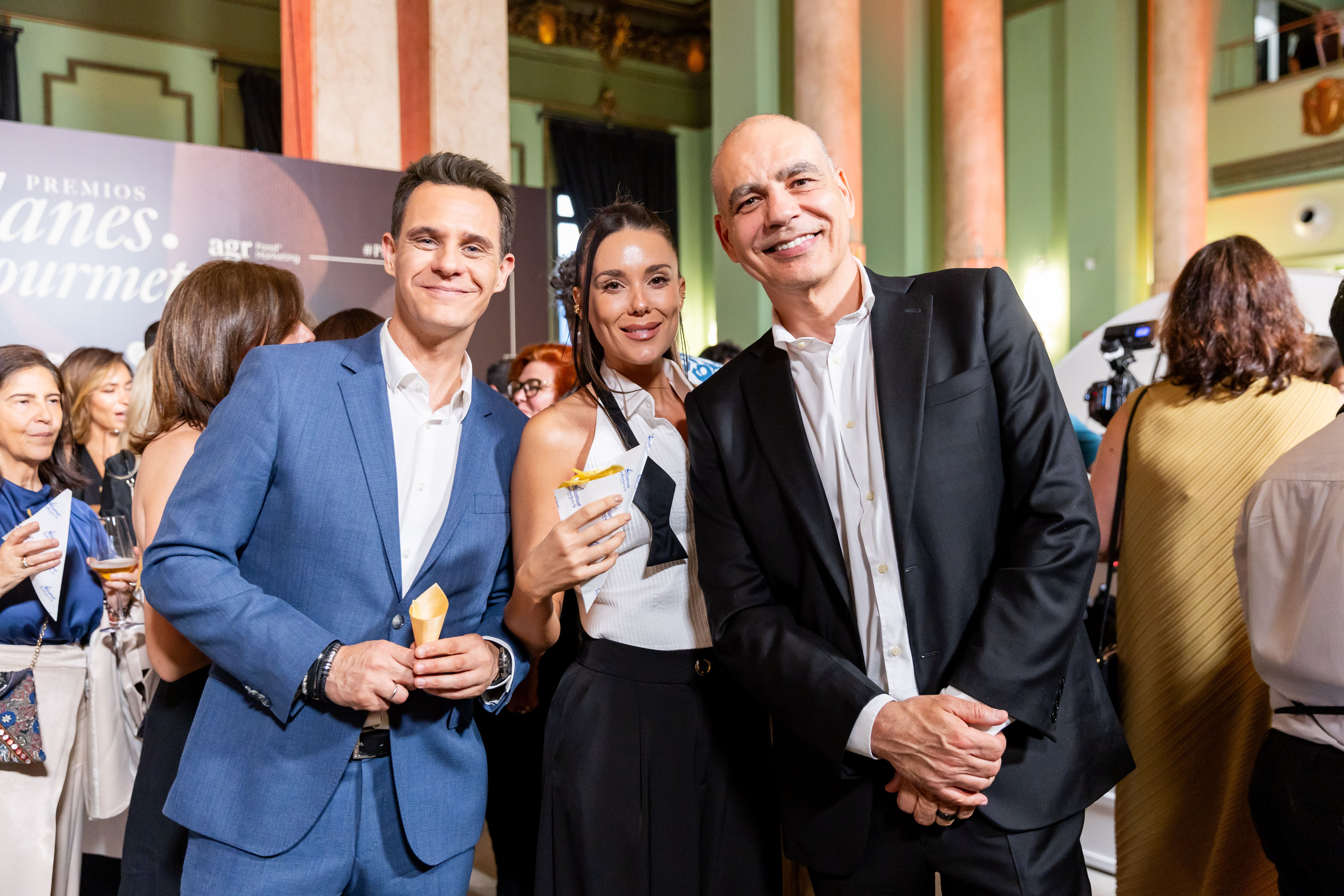 Christián Gálvez, Lorena Gómez y Nacho Abad en los Premios Planes Gourmet