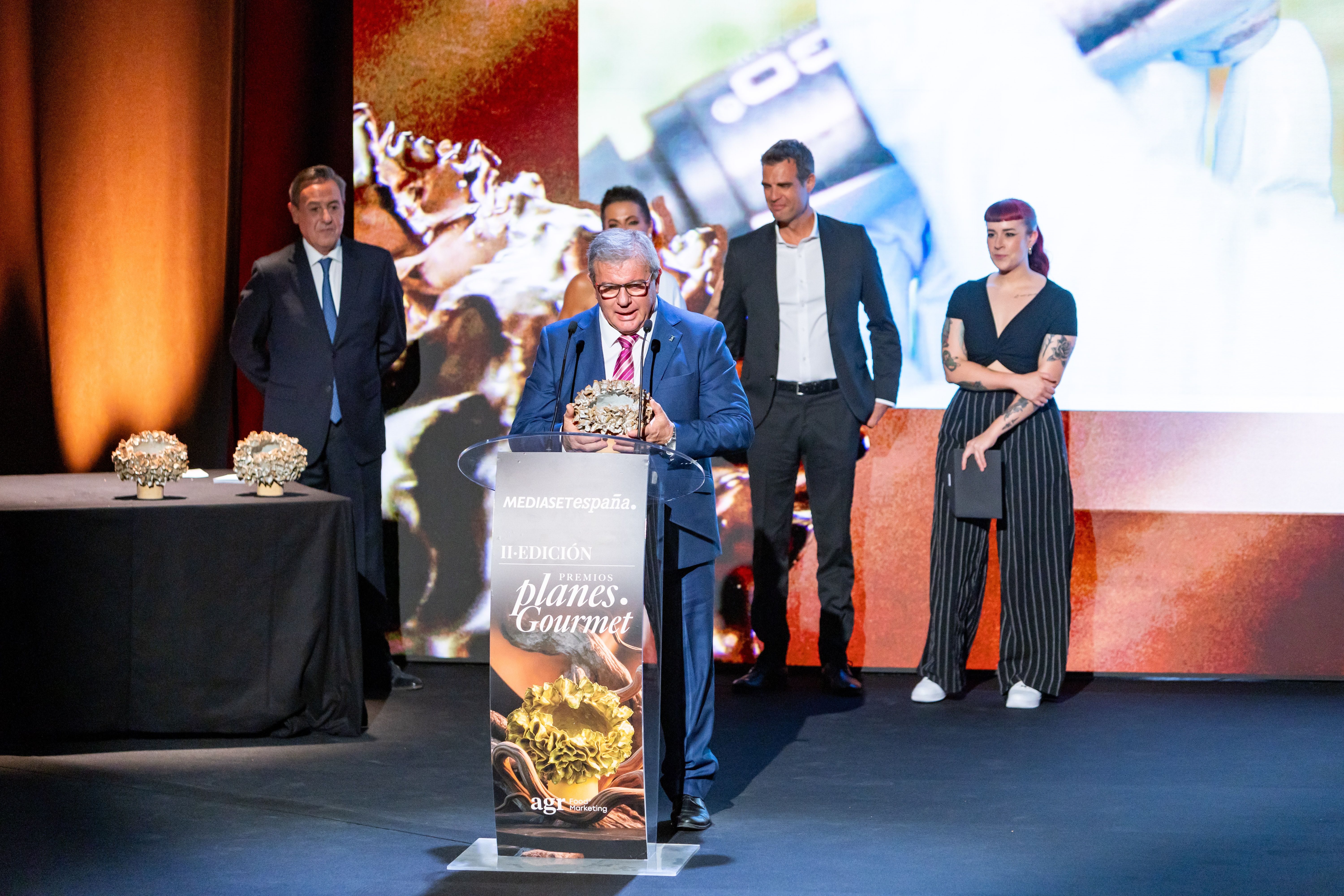 Juan Antonio González, presidente de la asociación de Organizaciones de Productores de Frutas y Hortalizas de Almería, en los Prmeios Planes Gourmet