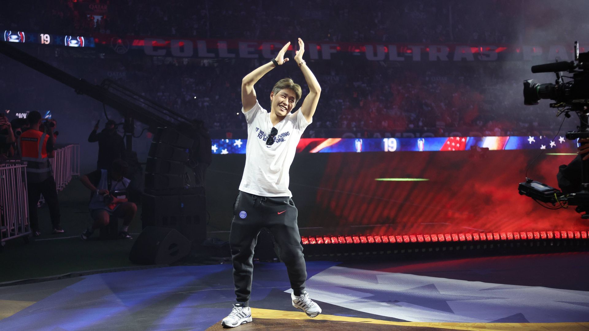 Kang In Lee en la celebración de Champions