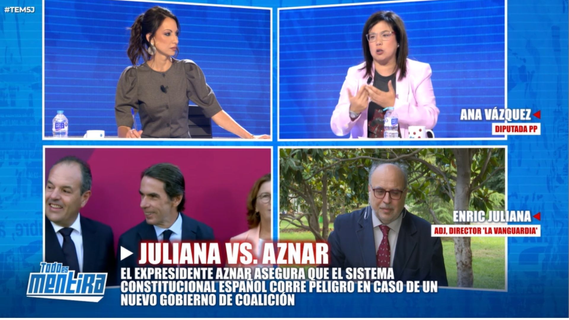 Tensión entre Ana Vázquez y Enric Juliana al hablar sobre la