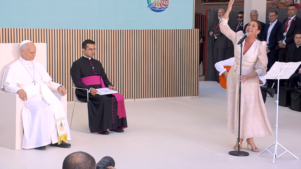 La cantante Niña Pastori confiesa que "es un privilegio" cantar ante el papa León XIV: "No se le puede pedir más a la vida"