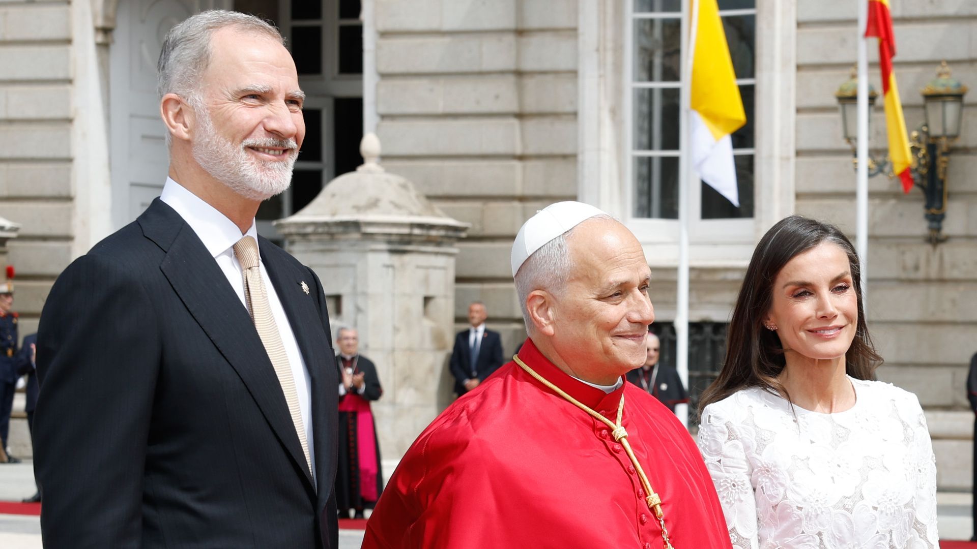 Los reyes Felipe y Letizia junto al papa León XIV este sábado 6 de junio Los reyes Felipe y Letizia junto al papa León XIV este sábado 6 de junio