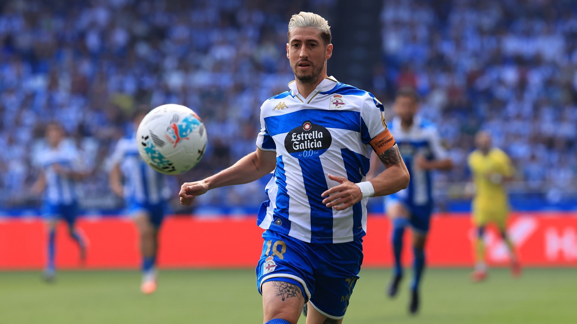 Sergio Escudero, durante un partido con el Dépor Sergio Escudero, durante un partido con el Dépor