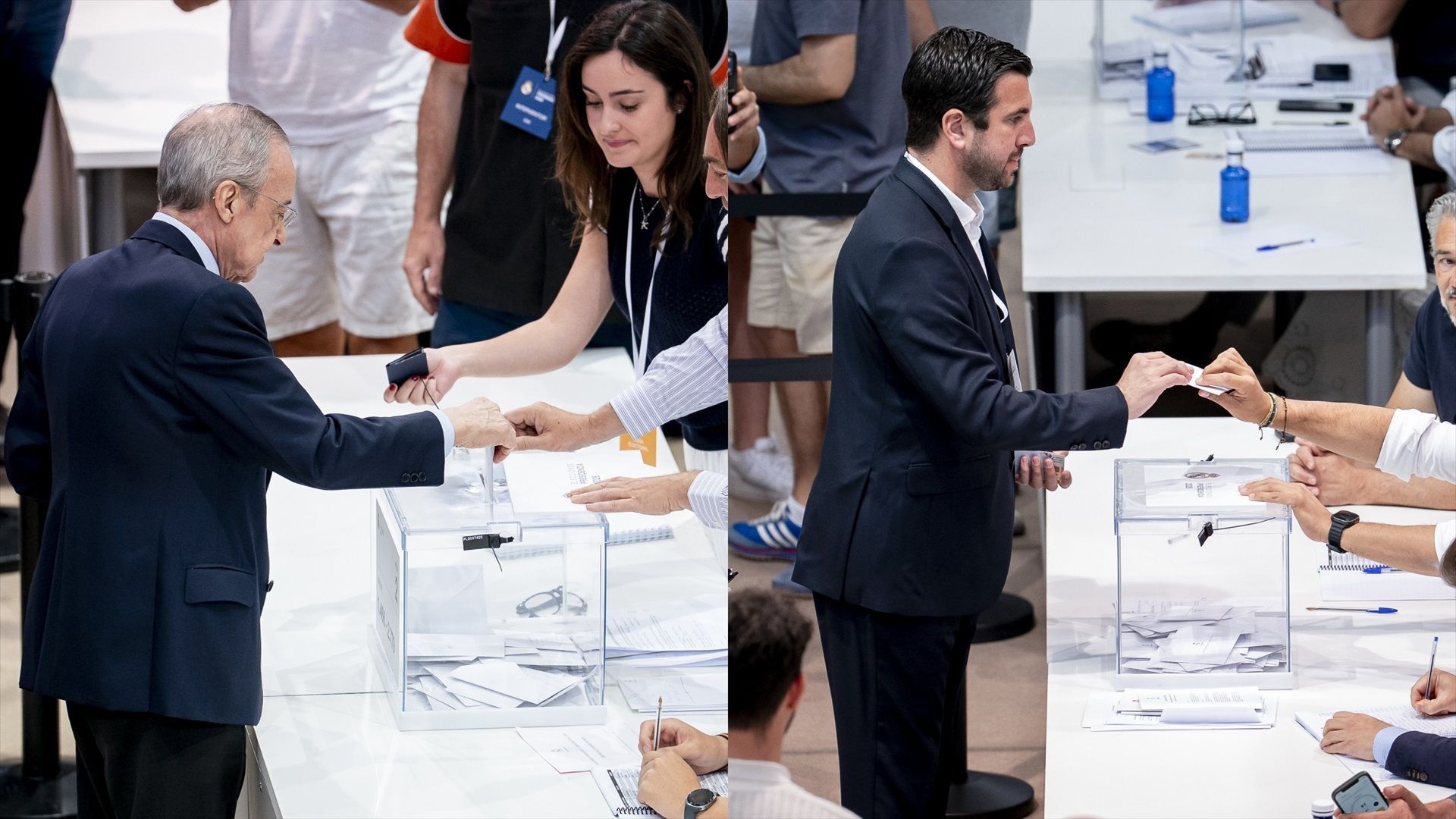 Elecciones en el Real Madrid: Florentino Pérez y Enrique Riquelme votan en las elecciones a la presidencia Elecciones en el Real Madrid: Florentino Pérez y Enrique Riquelme votan en las elecciones a la presidencia