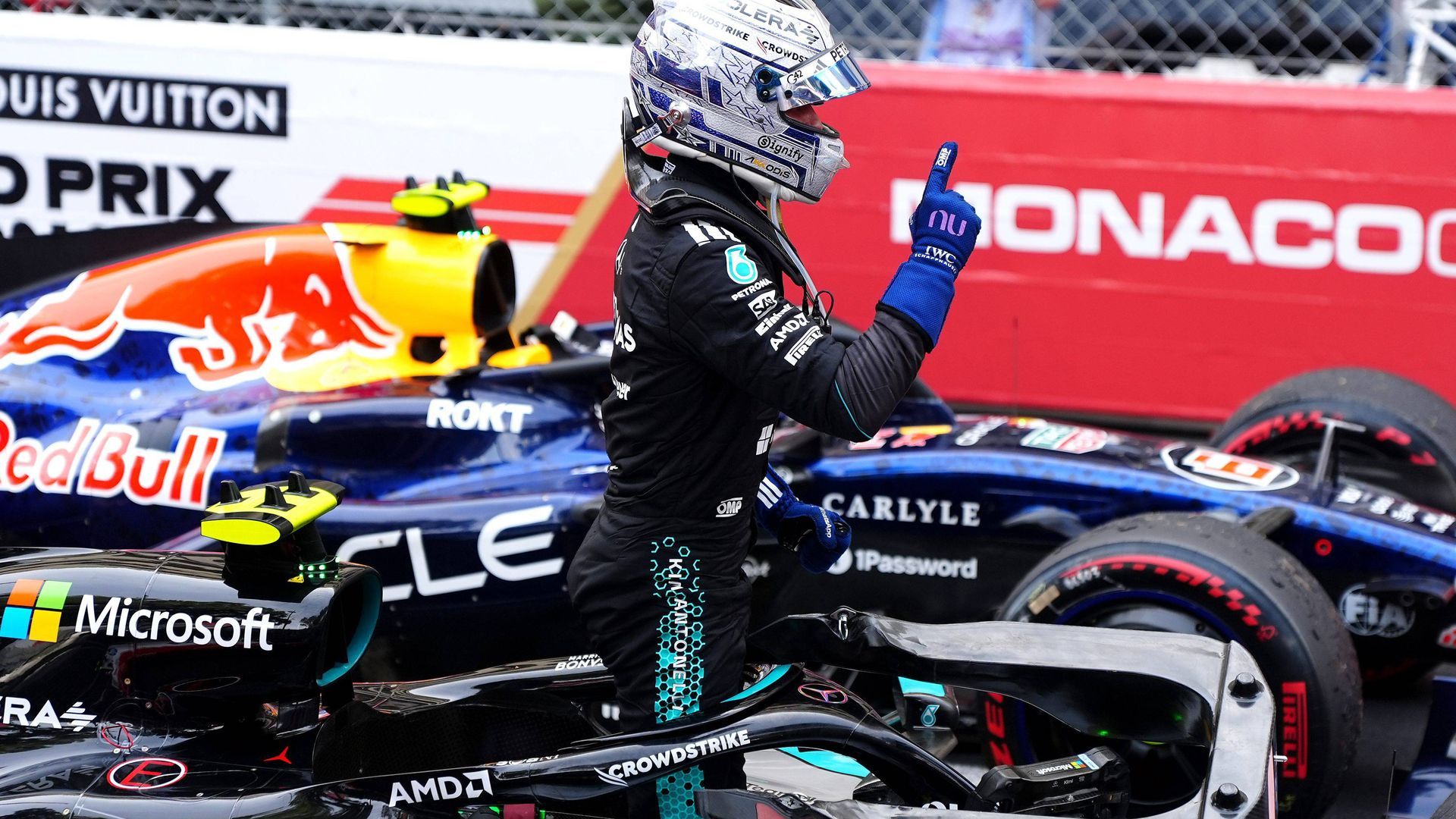 Kimi Antonelli celebra su triunfo en el GP de Mónaco