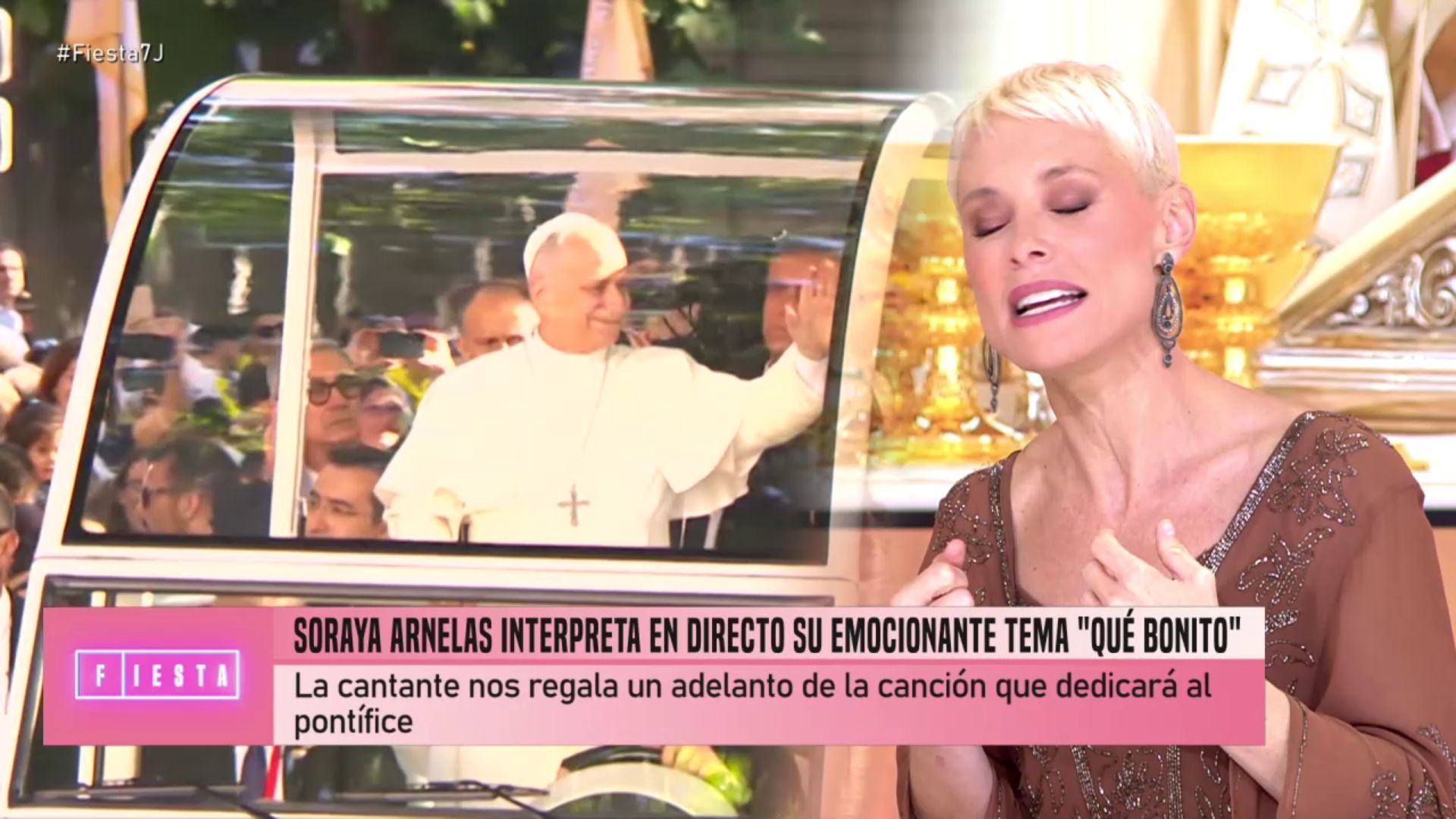 Soraya Arnelas adelanta la canción que le cantará al papa León XIV Fiesta 2026 Top Vídeos 1213